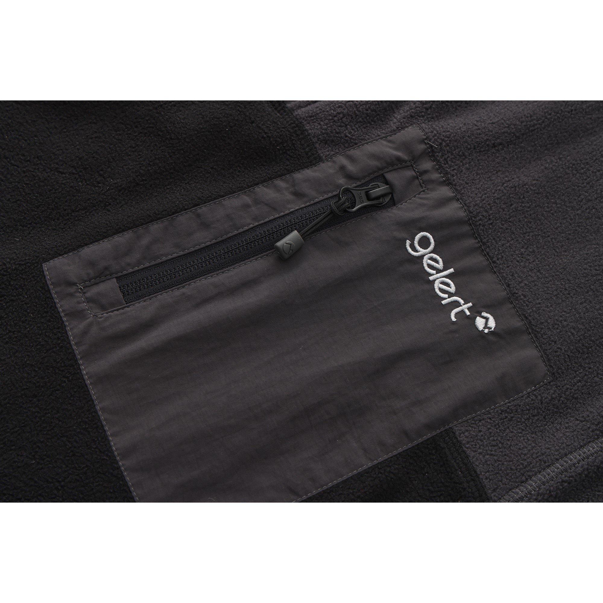 Black/Grey - Gelert - Gelert Quarter Snap Fleece Top Mens - 5