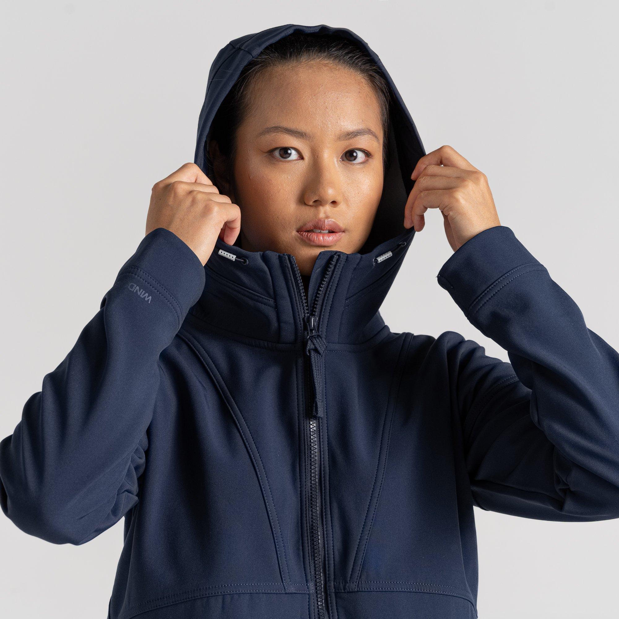 Azul Marinho - Craghoppers - Women's Tyra Hooded Full-Zip Fleece Fabric - 5