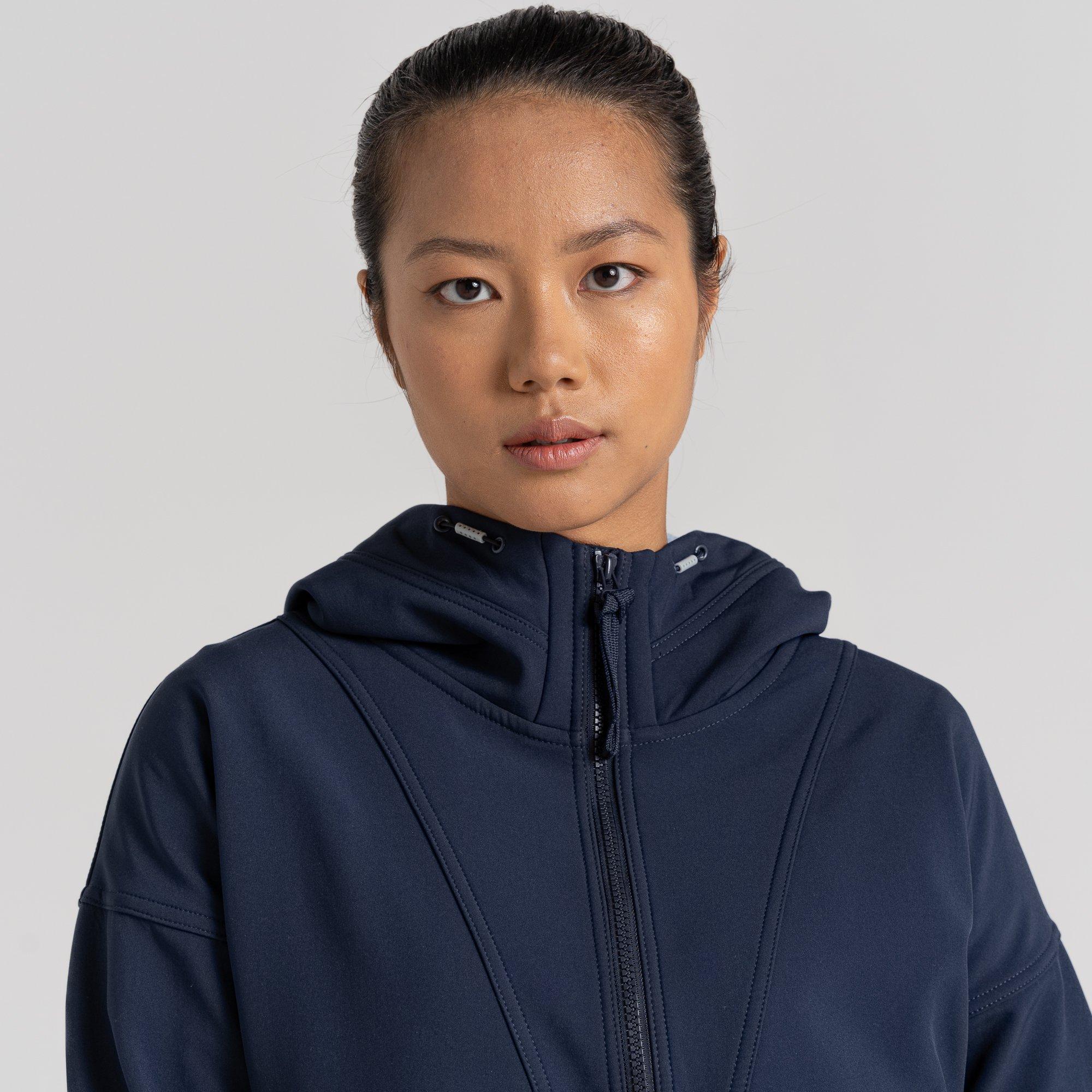 Azul Marinho - Craghoppers - Women's Tyra Hooded Full-Zip Fleece Fabric - 7