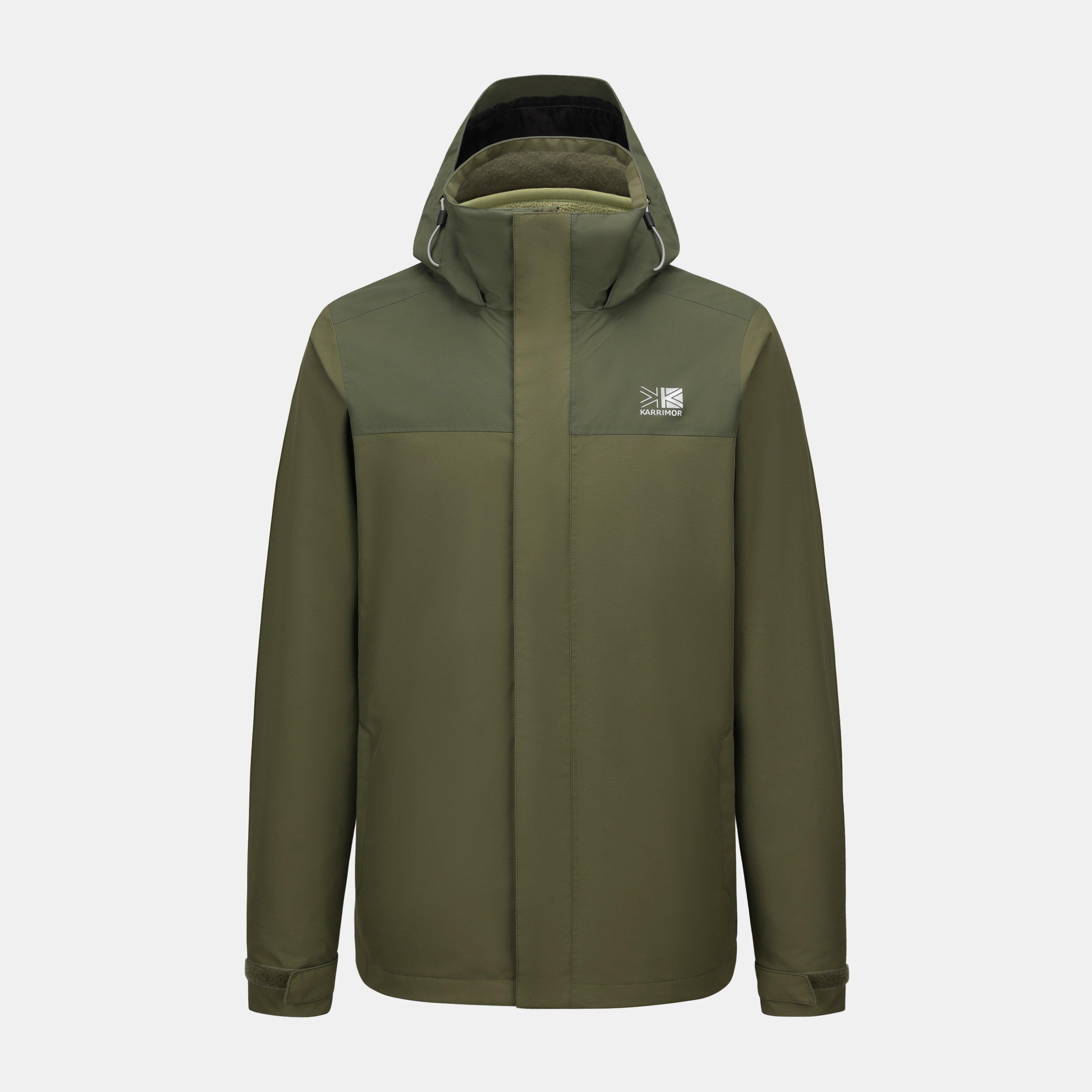 Karrimor Men's Waterproof Weathertite 3 In 1 Jacket - Khaki - M