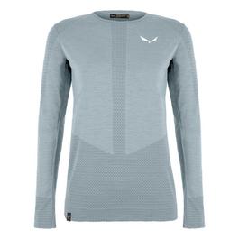 Salewa Zebru Responsive half Zip Long Sleeve T Shirt Womens