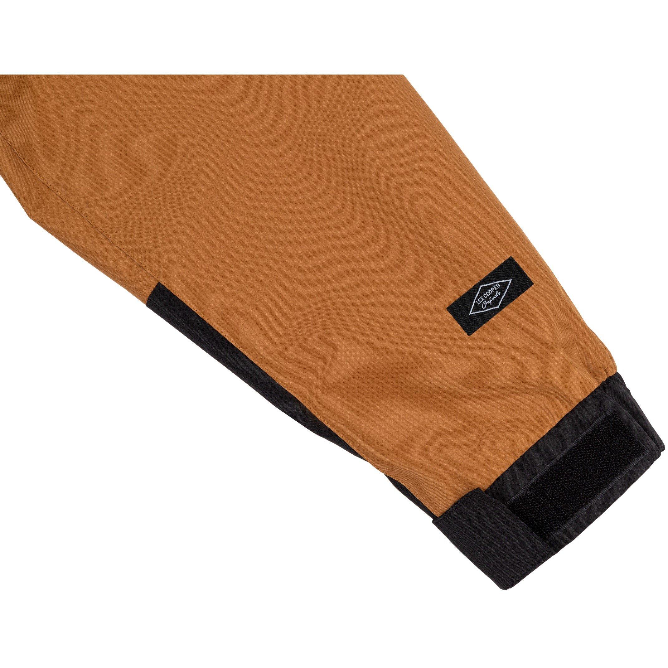  Caramel - Lee Cooper - Men's Windproof Hooded Padded Long Sleeve Waterproof Jacket - 5