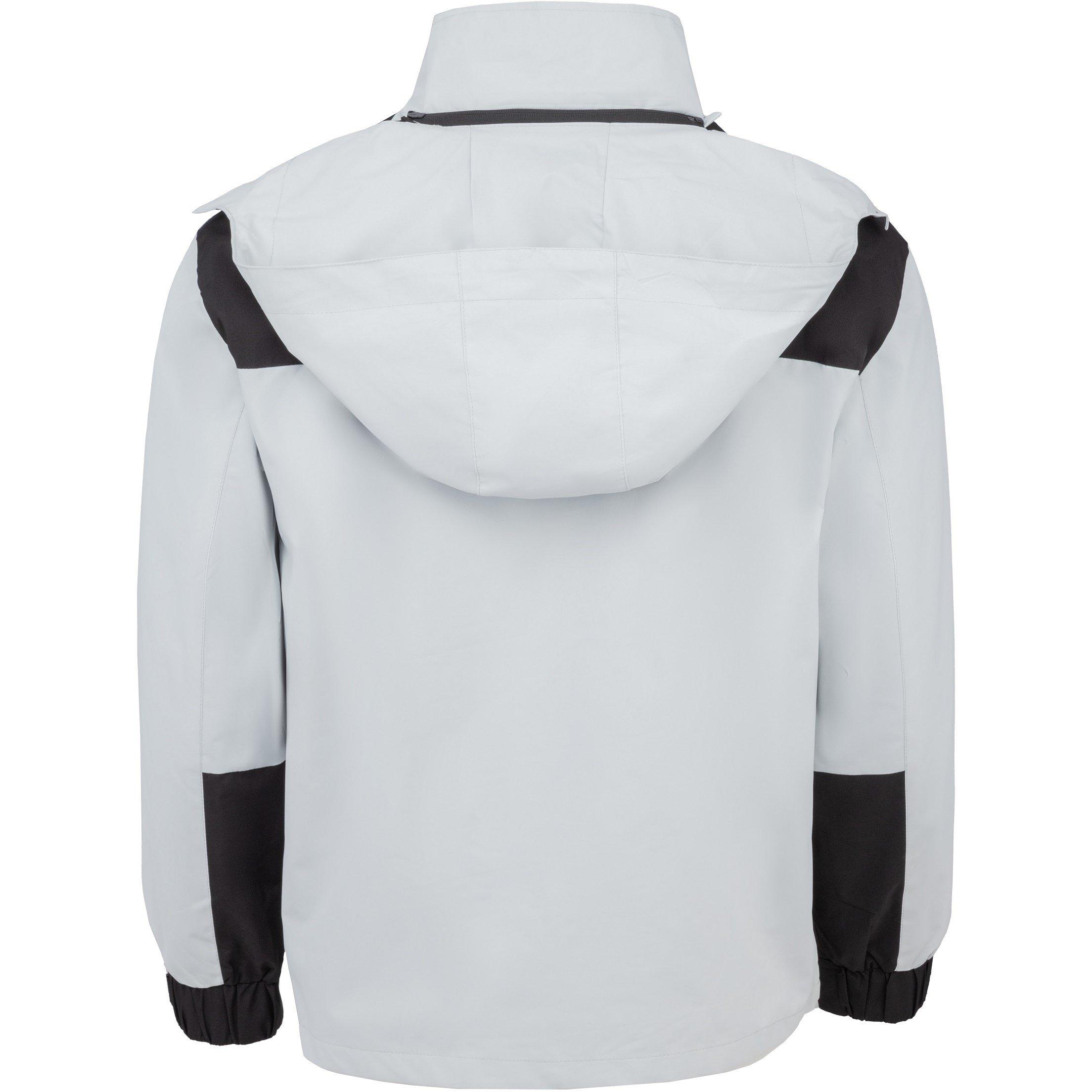 Ivory - Lee Cooper - Men's Windproof Hooded Padded Long Sleeve Waterproof Jacket - 2