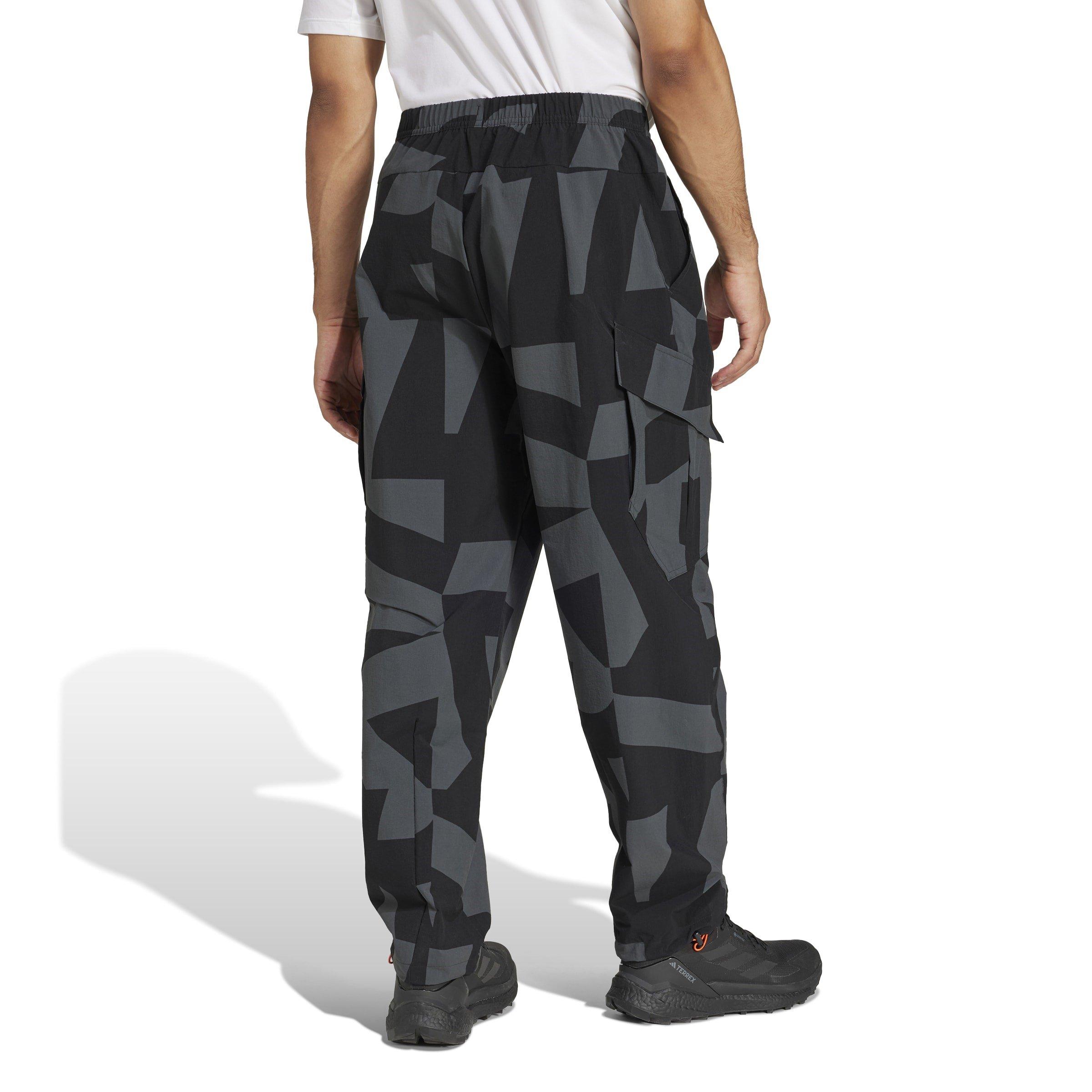 Zwart/Grijs AOP - adidas - Terrex Xploric Printed Cargo Joggers Mens - 3