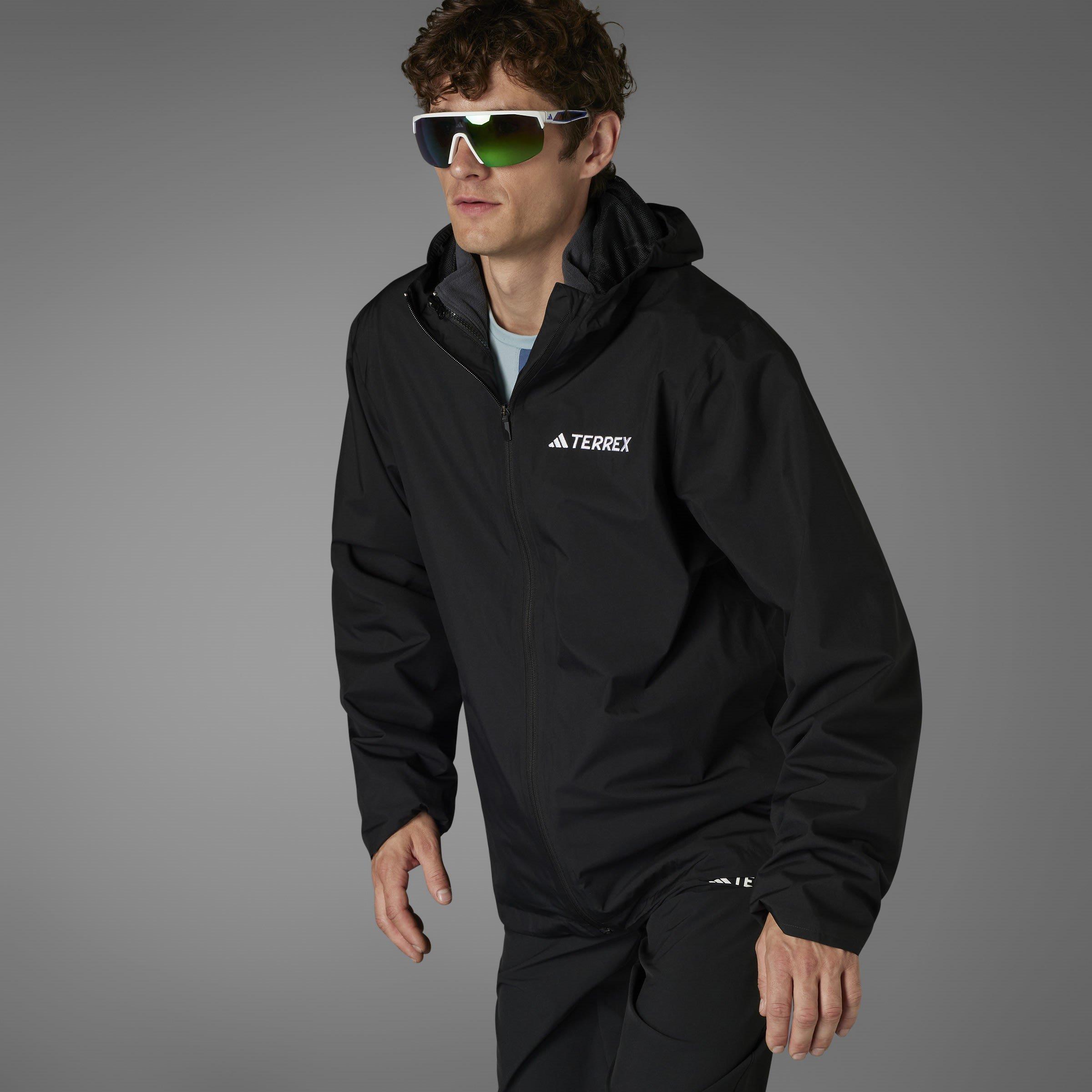 Schwarz - adidas - Terrex Multi Essentials 2 Layer Climaproof Windproof Waterproof Jacket - 8