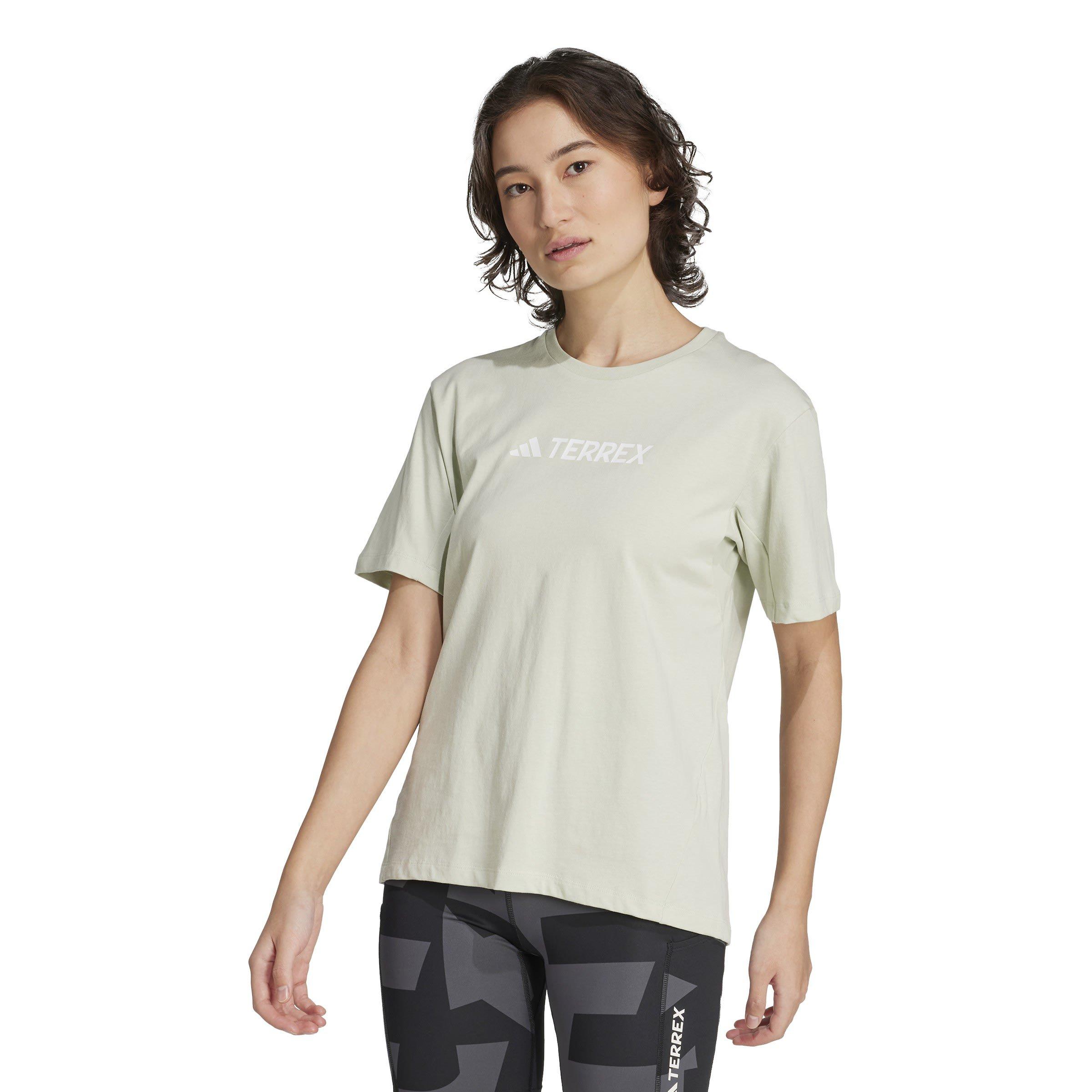 Linen Green - adidas - Terrex Classic Logo T-Shirt Womens - 2