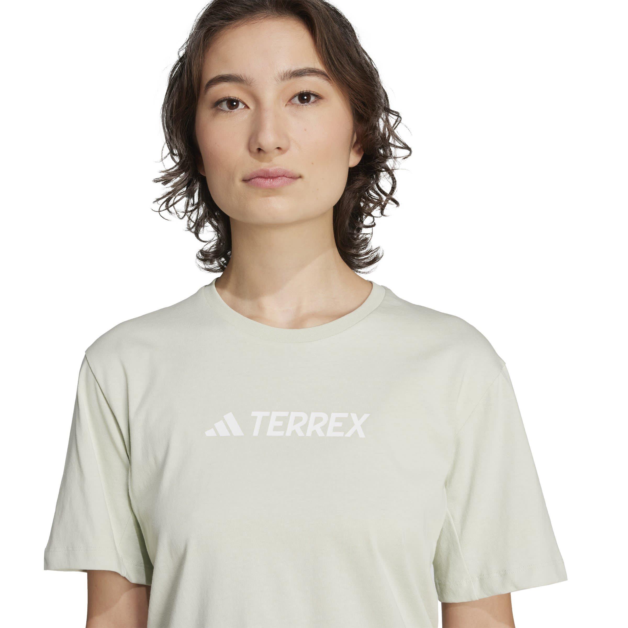Linen Green - adidas - Terrex Classic Logo T-Shirt Womens - 5