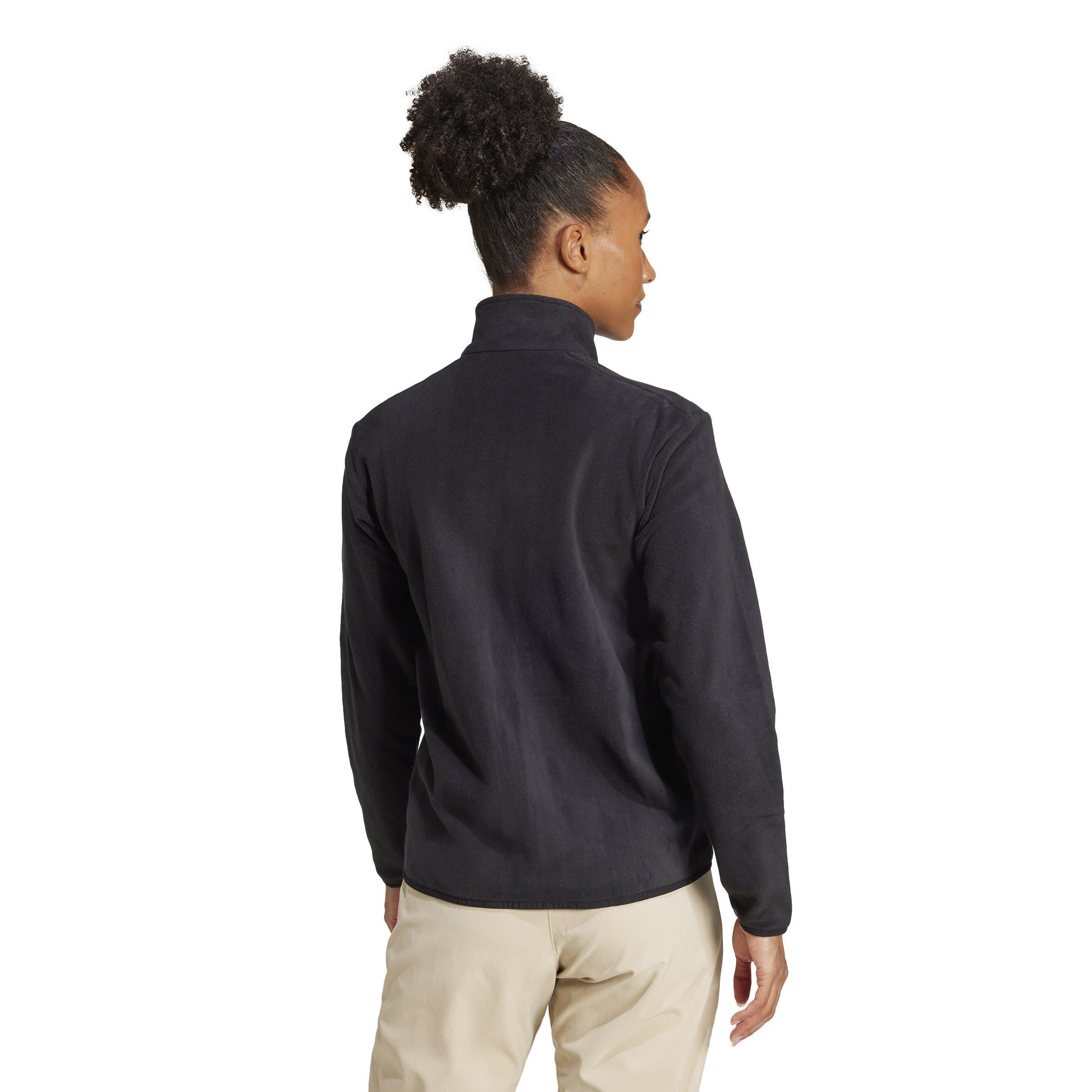 Preto - adidas - Xperior Cross Country Ski Soft Shell Fleece Jacket Womens - 3