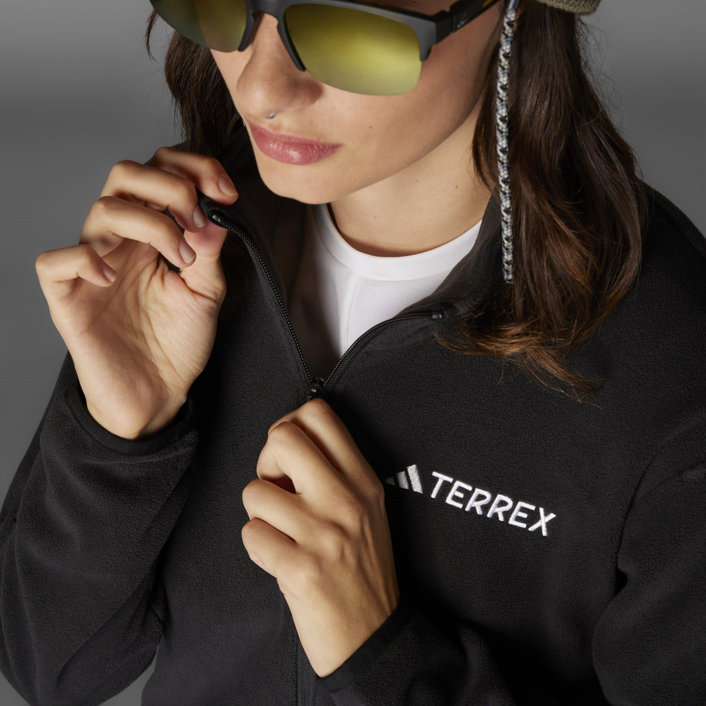 Preto - adidas - Xperior Cross Country Ski Soft Shell Fleece Jacket Womens - 10