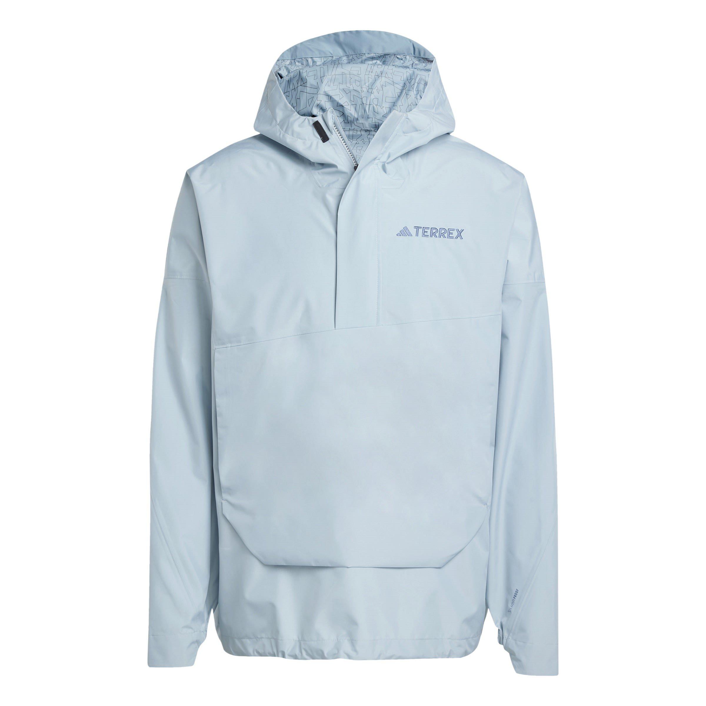 Adidas Men's Terrex Xploric 2.5L Climaproof Wind Resistant Long Sleeve Waterproof Jacket - Magic Grey - L
