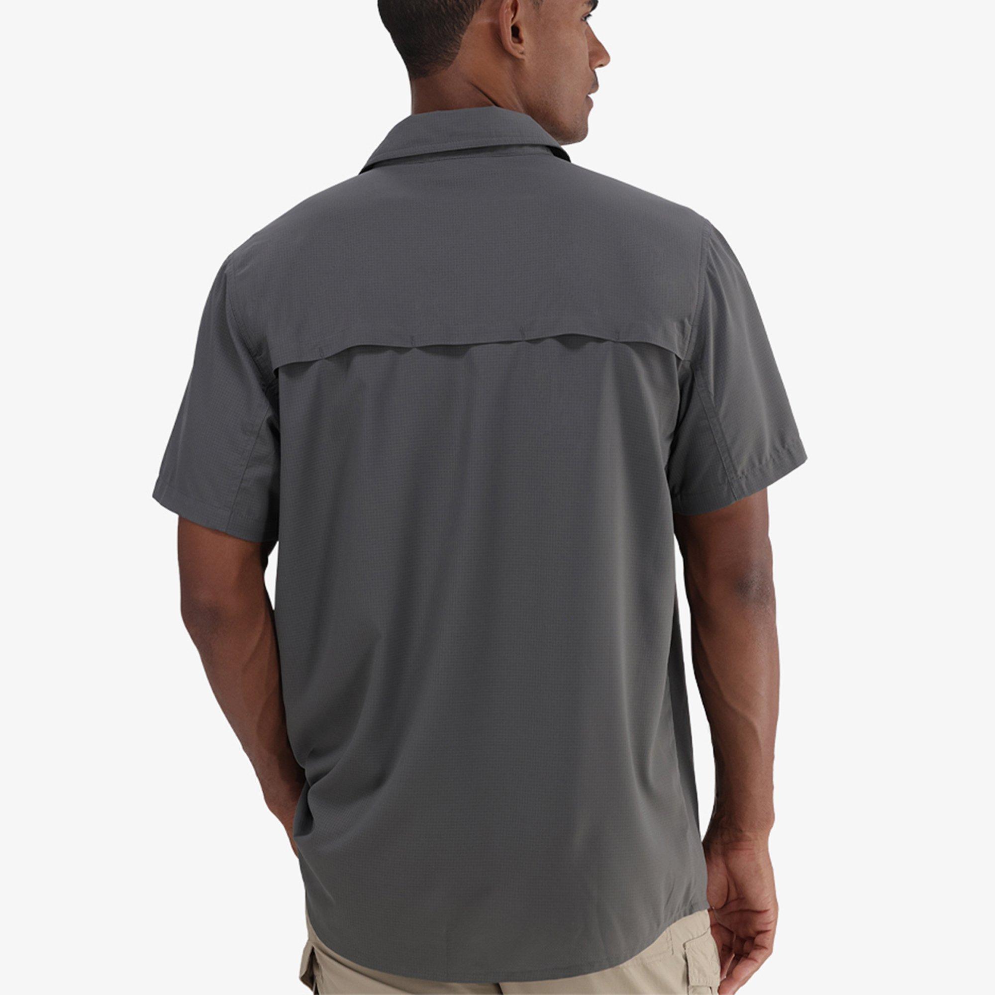 Shadow Grey - Hi Tec - Men Bush Short Sleeve Shirt - 2
