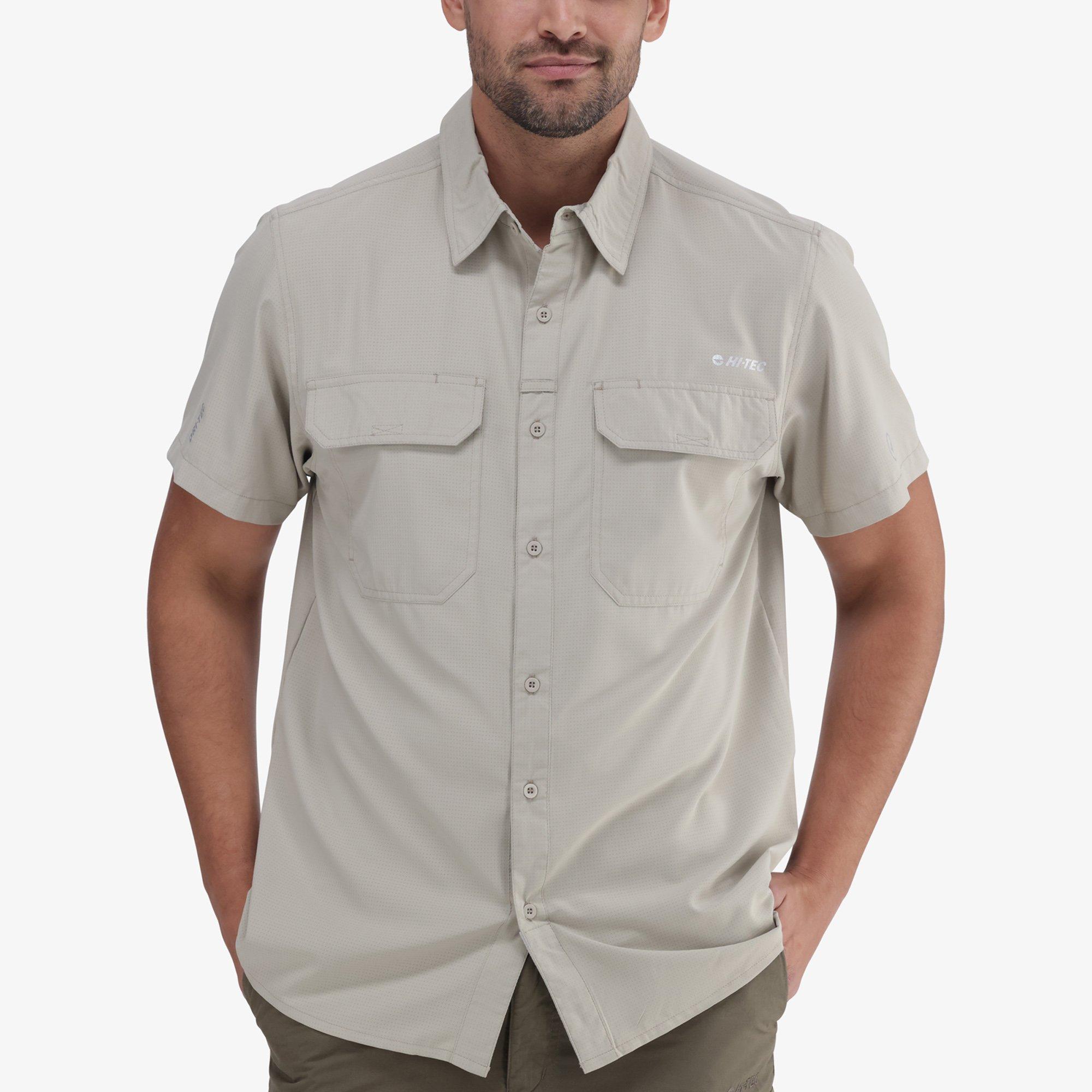 Khaki - Hi Tec - Men Bush Short Sleeve Shirt - 1