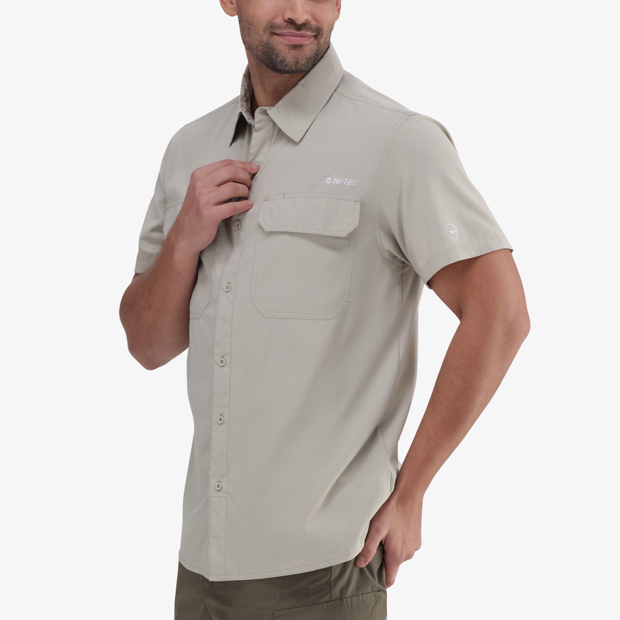 Khaki - Hi Tec - Men Bush Short Sleeve Shirt - 2
