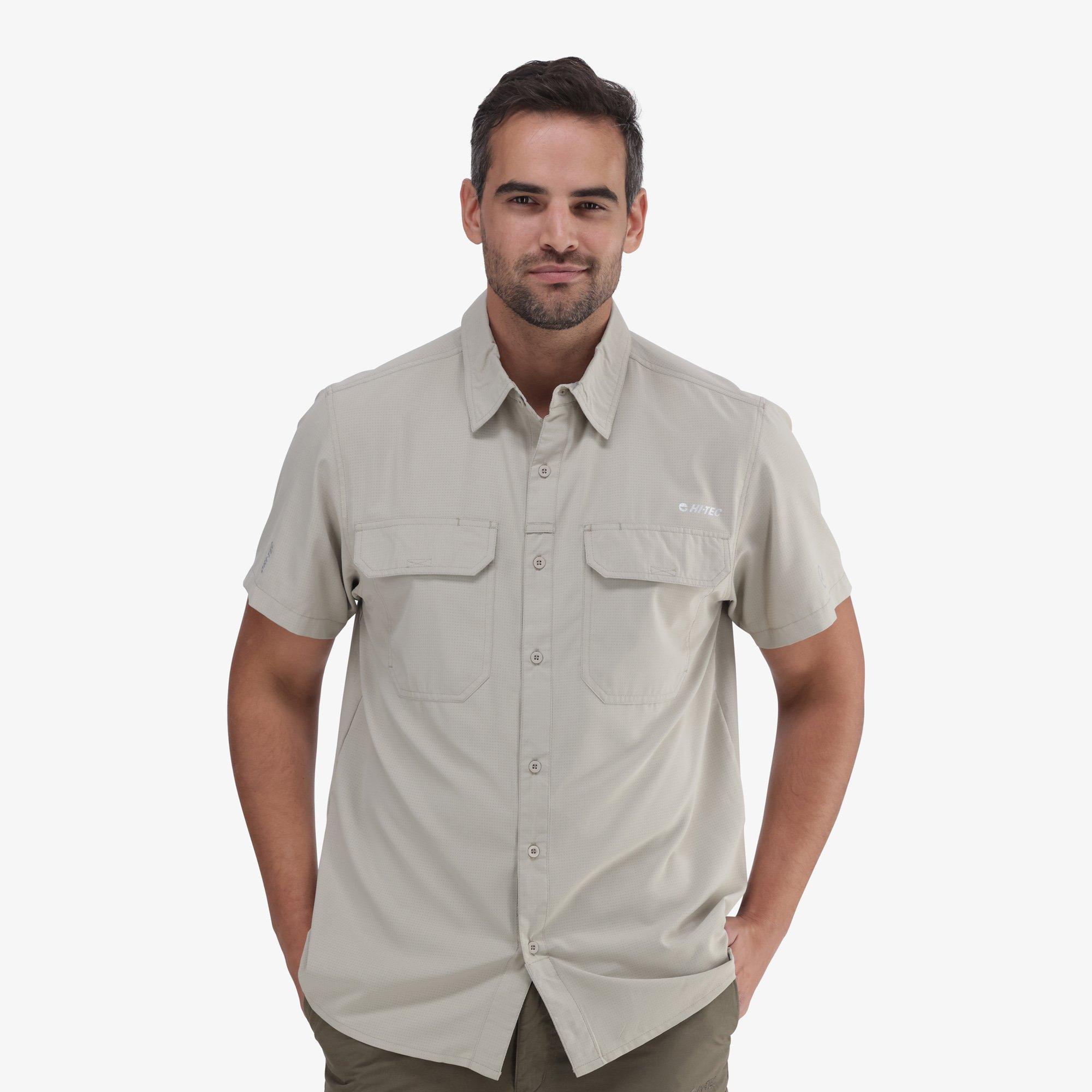 Khaki - Hi Tec - Men Bush Short Sleeve Shirt - 3