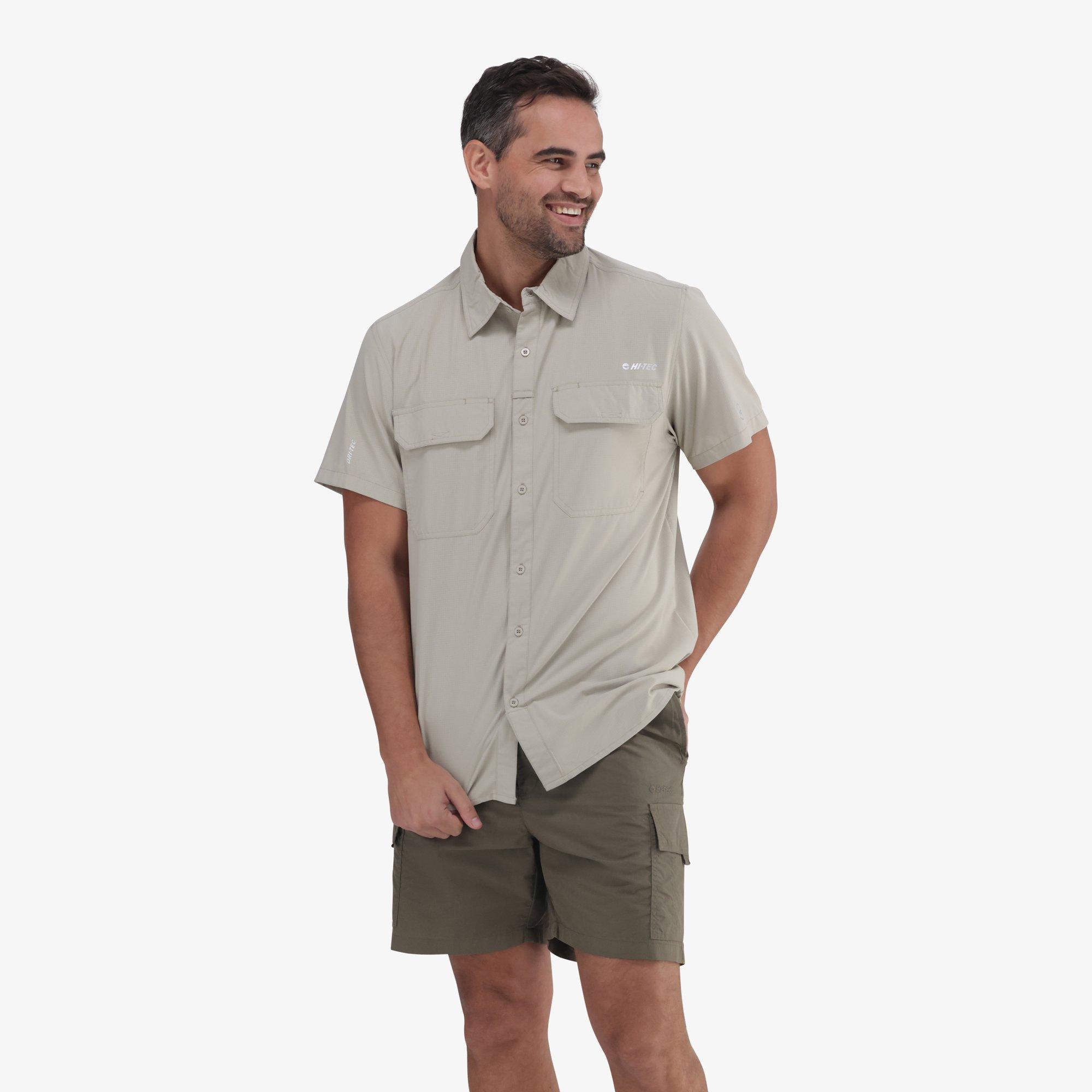 Khaki - Hi Tec - Men Bush Short Sleeve Shirt - 4