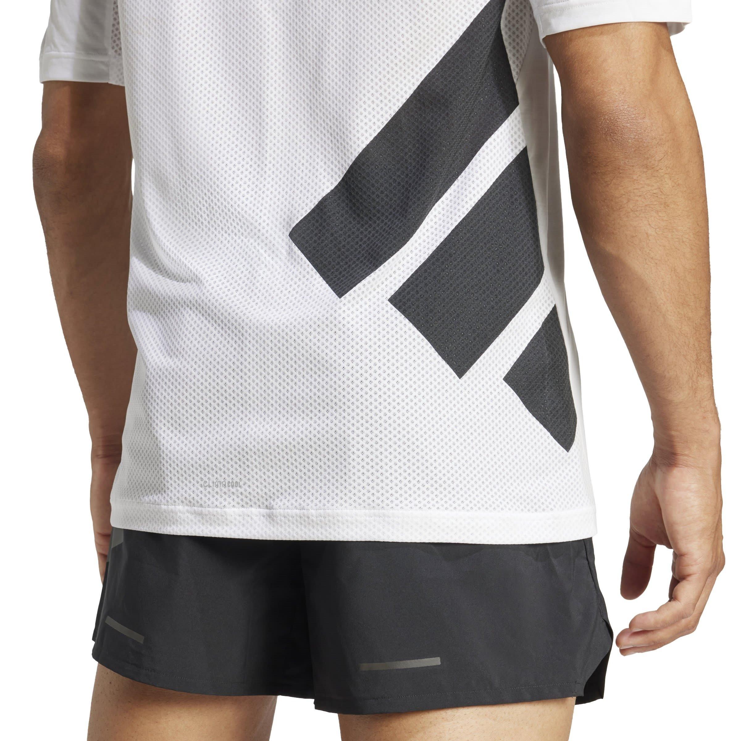 White - adidas - Short-Sleeve Performance T-Shirt - 5