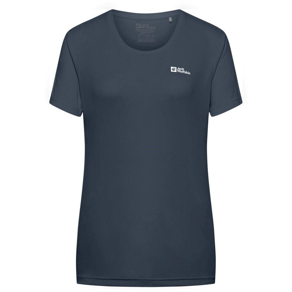 Jack Wolfskin Women's Jw Tech Regular Fit T-Shirt - Midnight Sky - 10 (S)