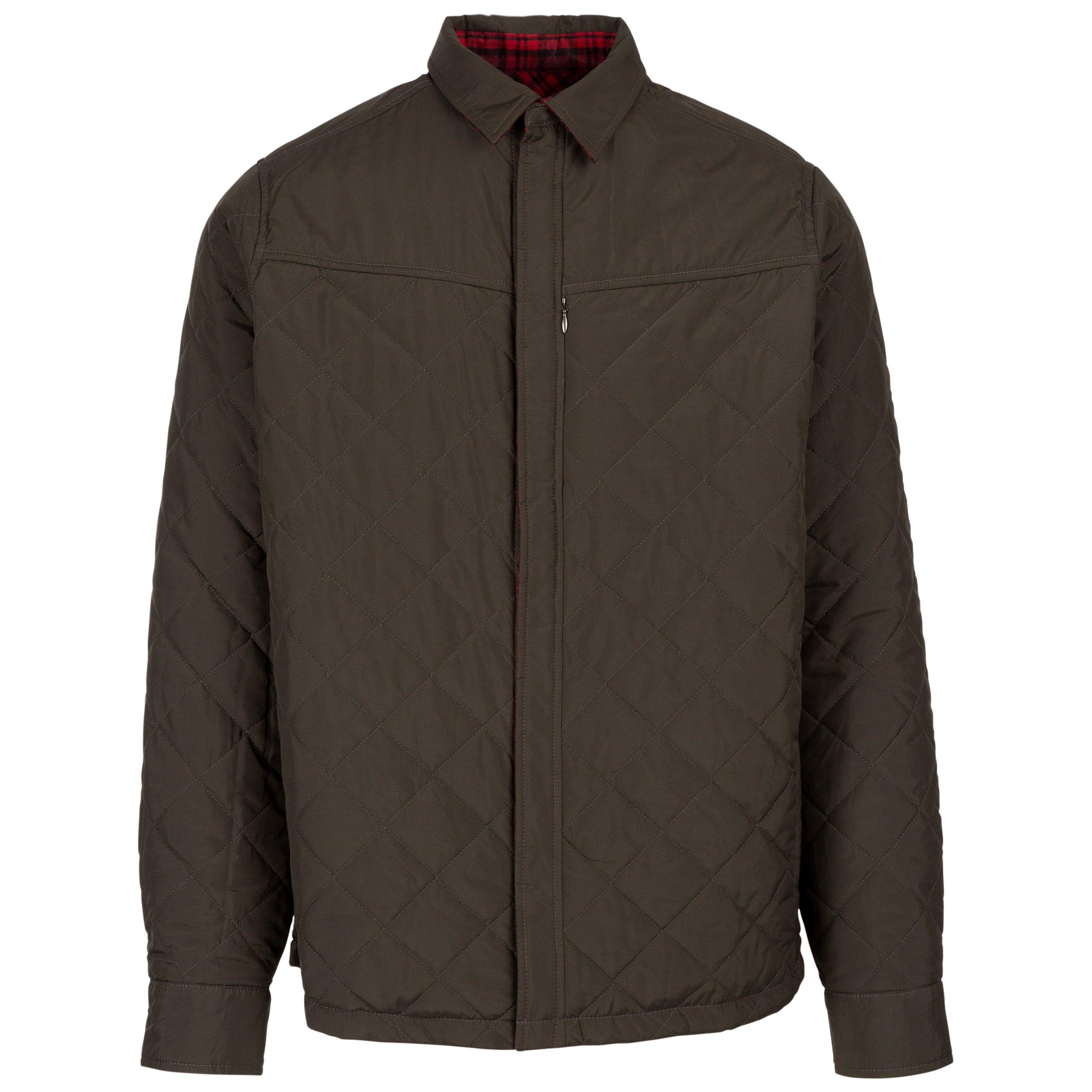 Trespass Clint Maglia Uomo A Maniche Lunghe: Grigio Chiaro Con Righe Blu Navy, Cotone, Vestibilità Comoda