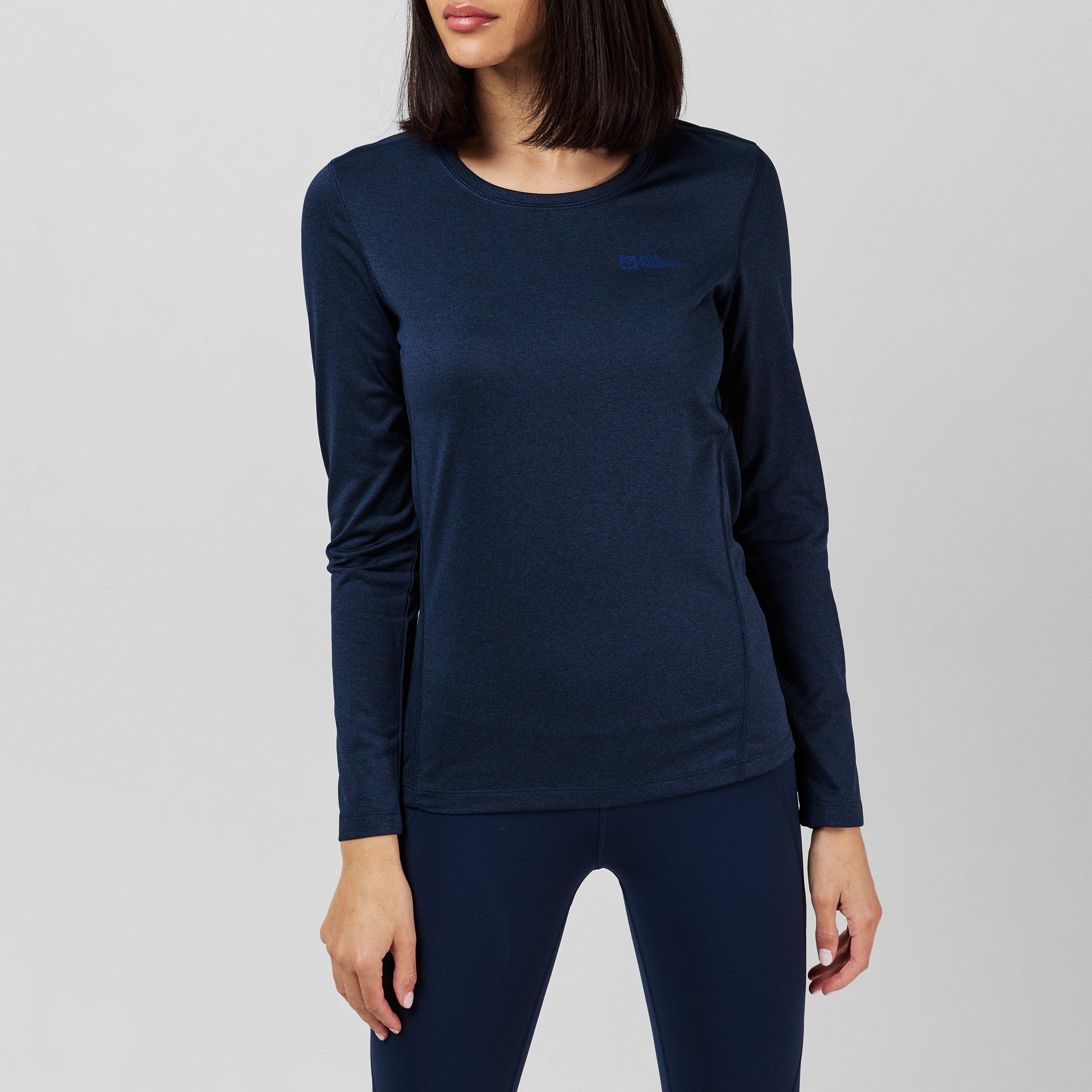 Night Blue - Jack Wolfskin - Women's Sky Thermal Long Sleeve DWR Reflective Short Puffer Jacket - 1