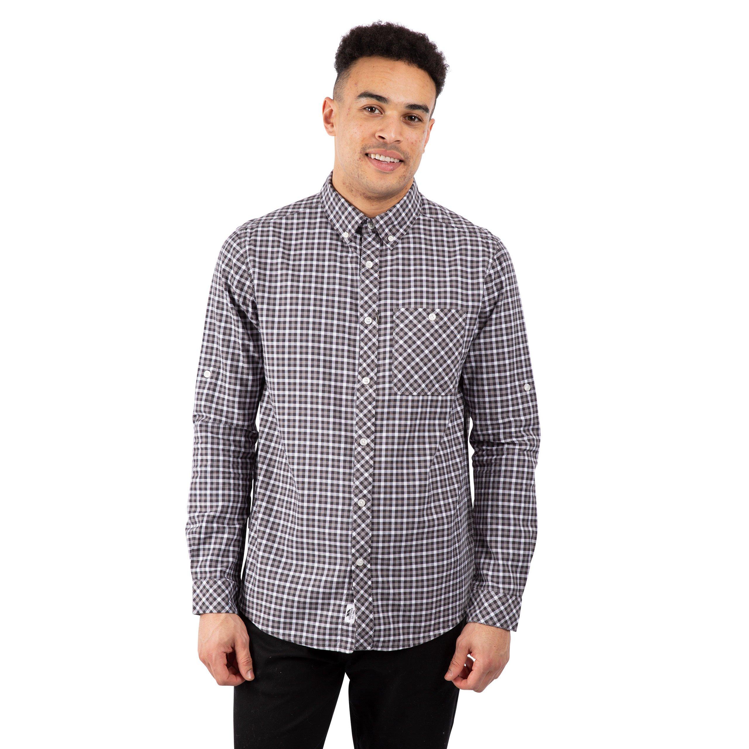 Grey Check - Trespass - Wroxtonley Long Sleeve Shirt - 3