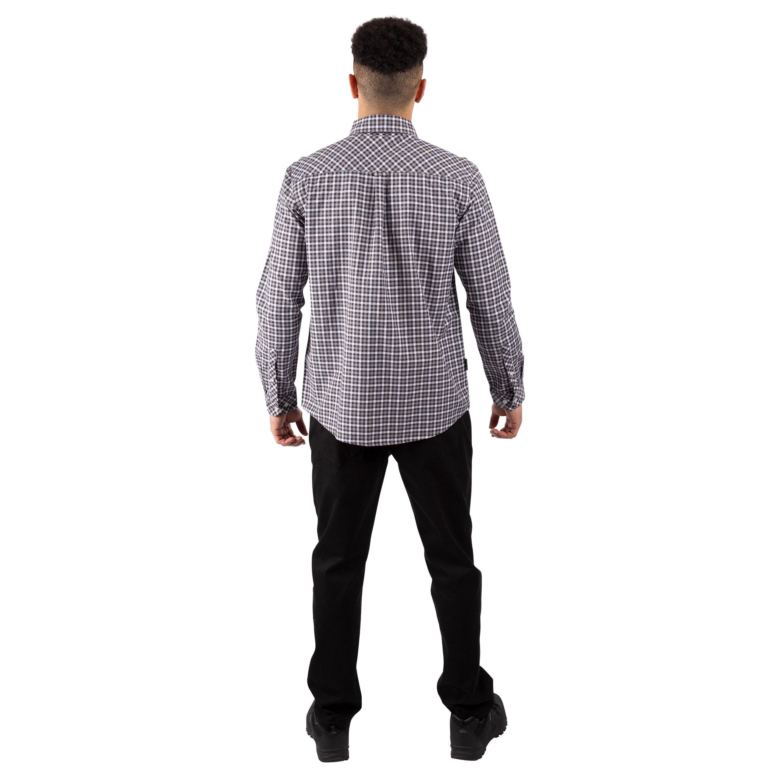 Grey Check - Trespass - Wroxtonley Long Sleeve Shirt - 4