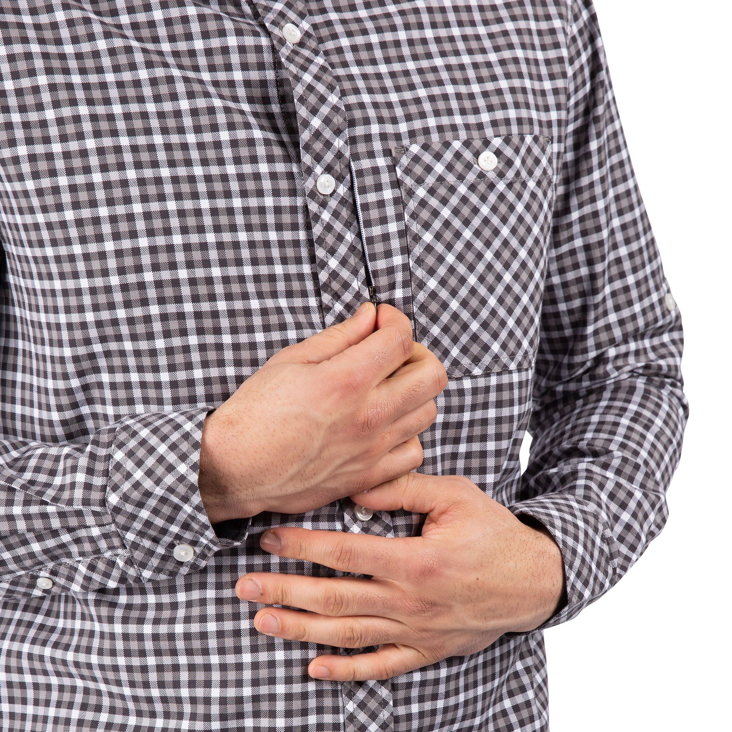 Grey Check - Trespass - Wroxtonley Long Sleeve Shirt - 5