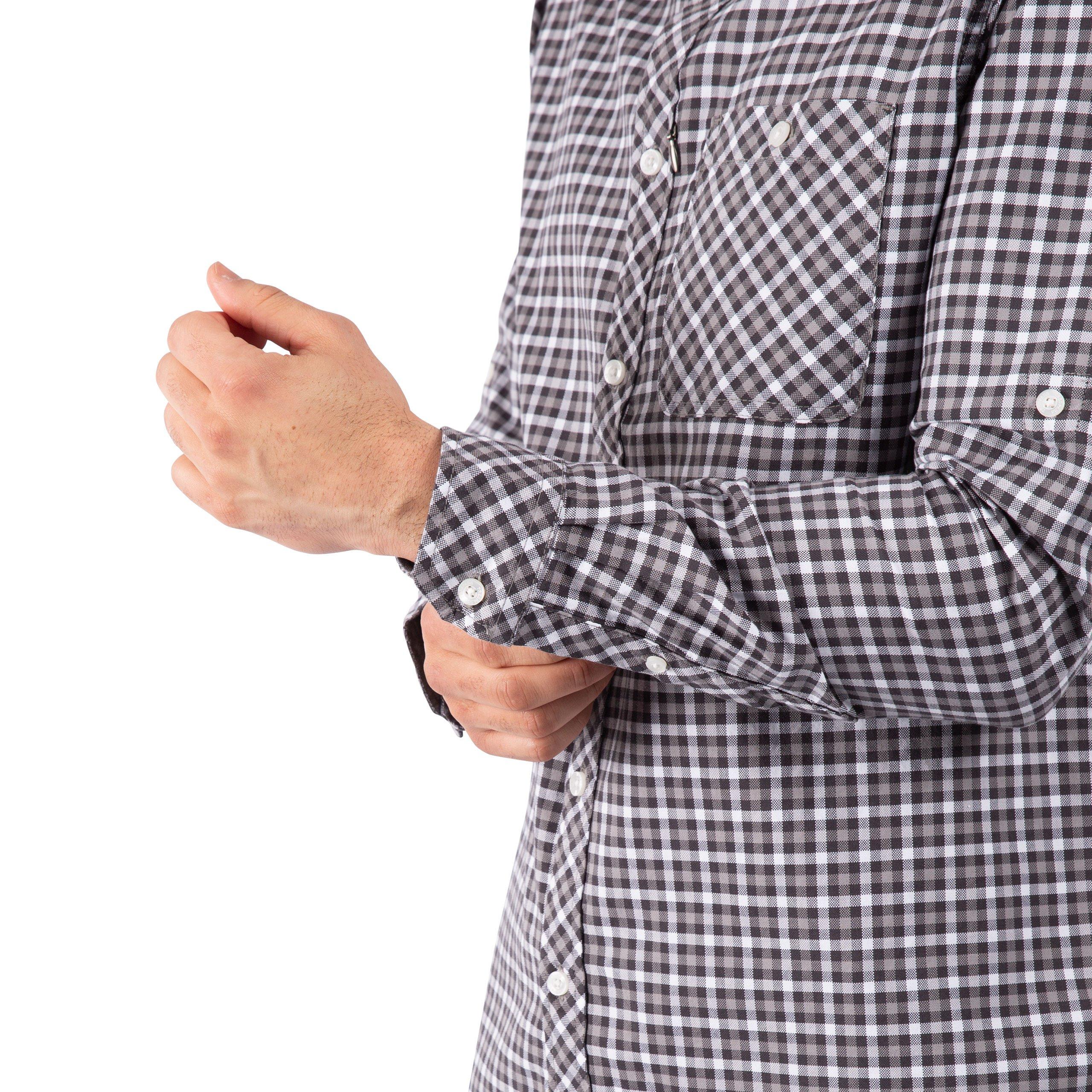 Grey Check - Trespass - Wroxtonley Long Sleeve Shirt - 6