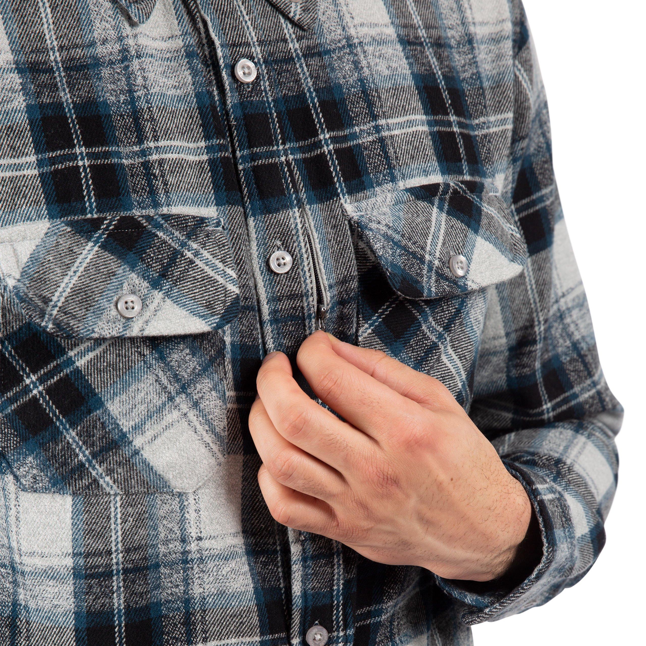 Grey Check - Trespass - Wrothamton Long Sleeve Shirt - 5