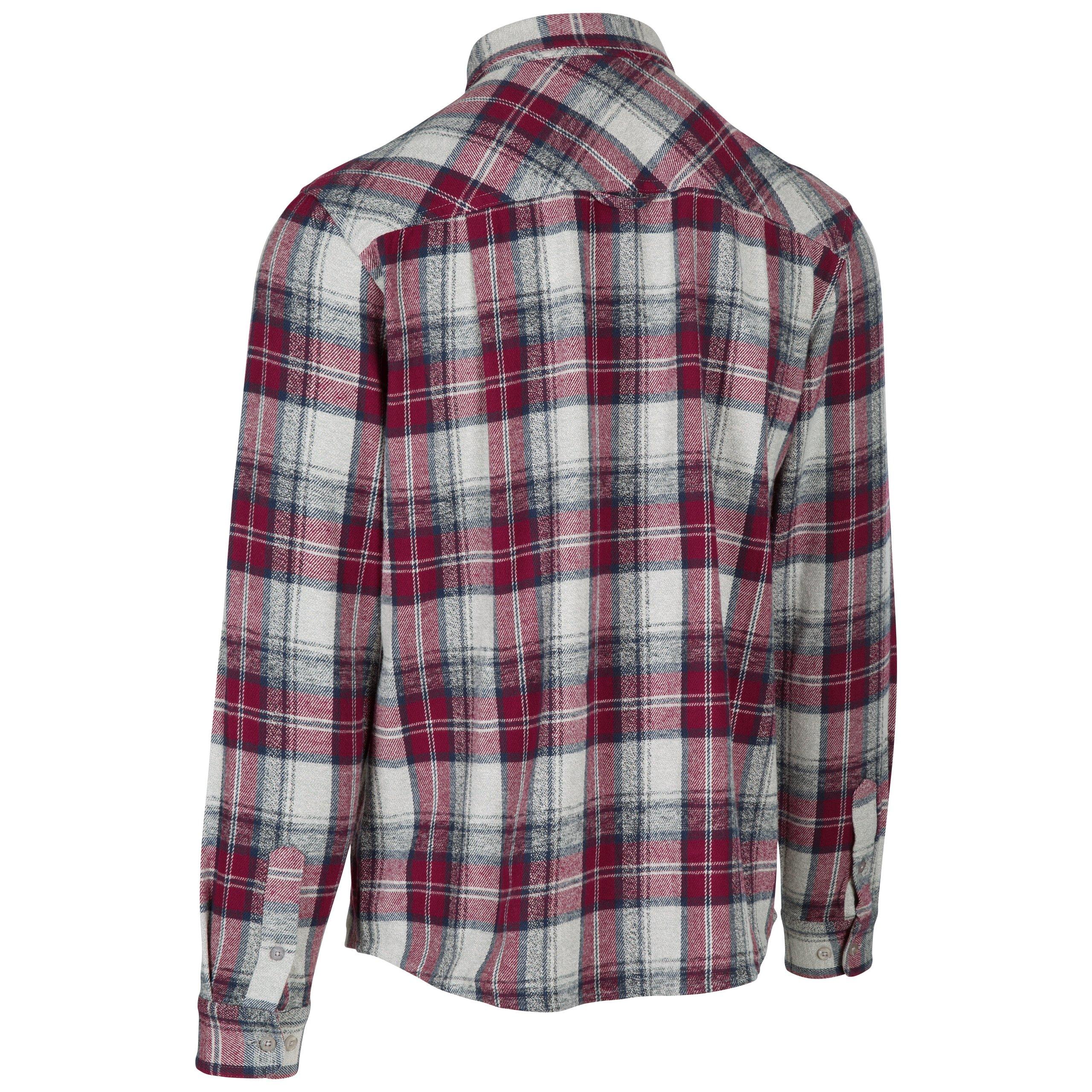 Raspberry - Trespass - Men's Wrothamton Long Sleeve Shirt - 2