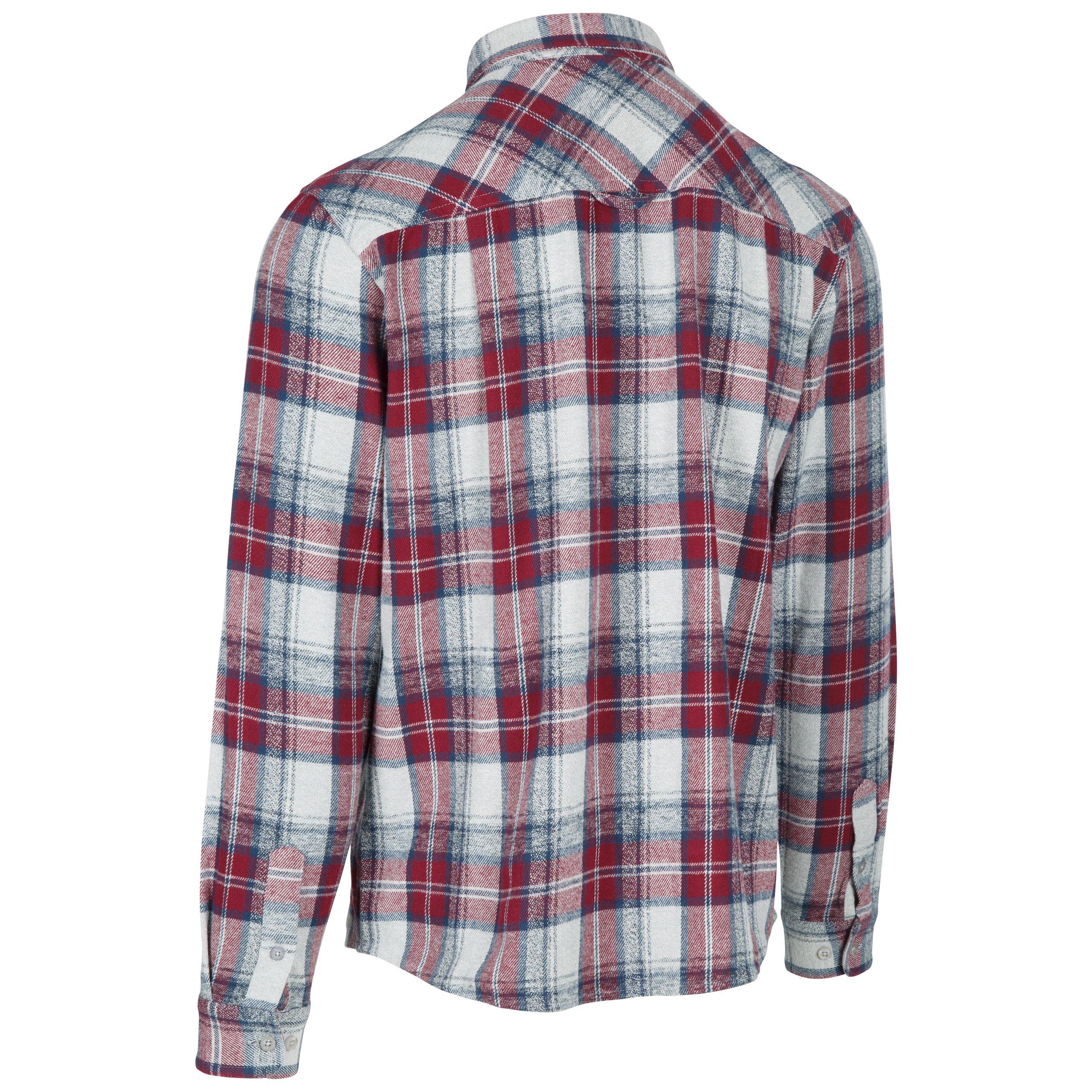 Raspberry - Trespass - Men's Wrothamton Long Sleeve Shirt - 9