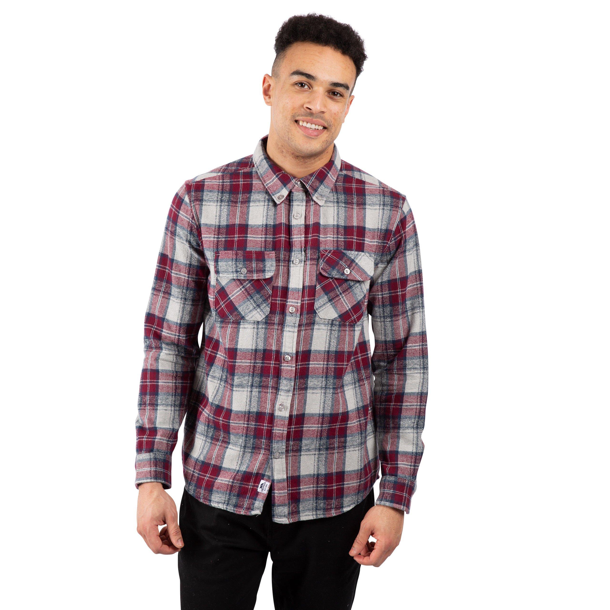 Raspberry - Trespass - Men's Wrothamton Long Sleeve Shirt - 3