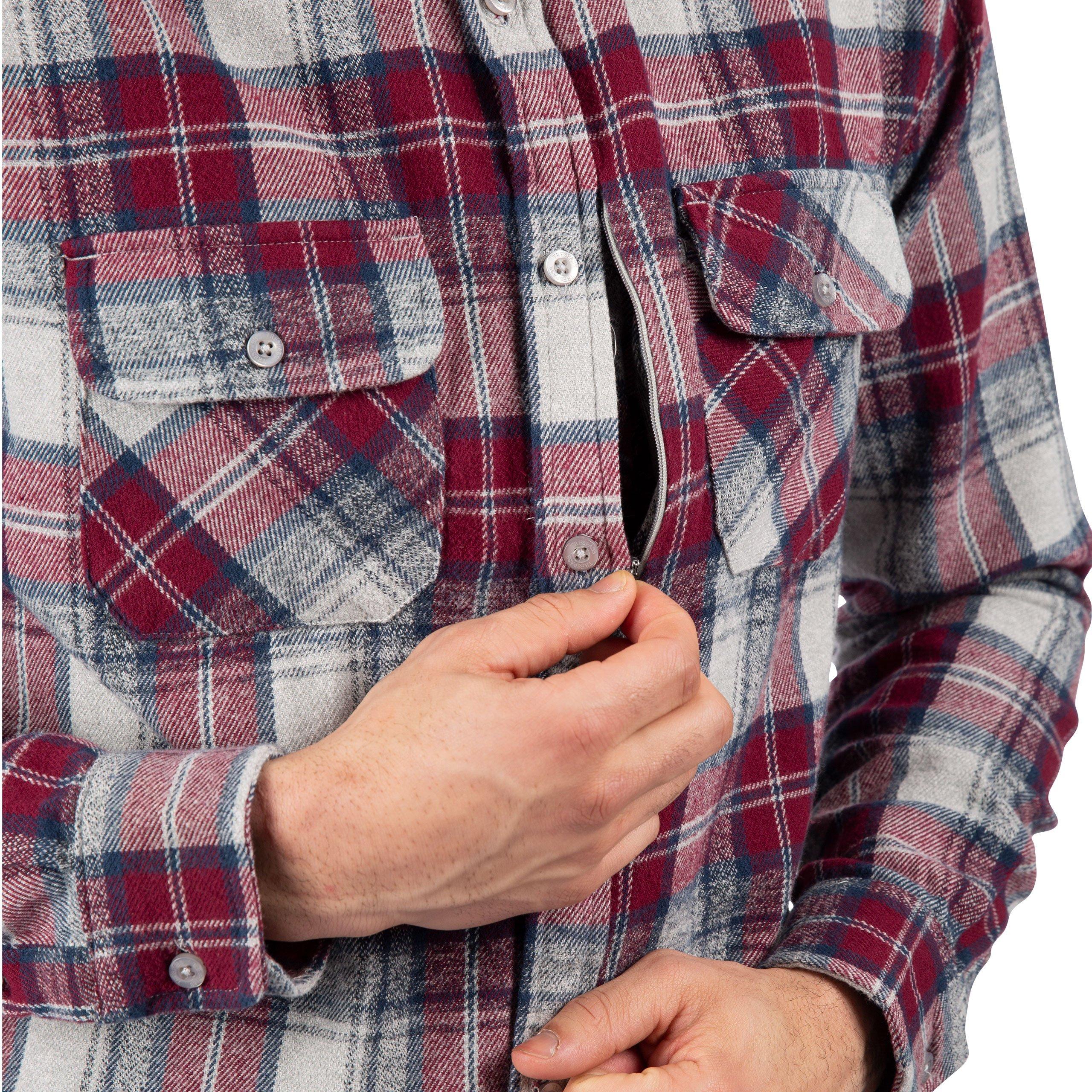 Raspberry - Trespass - Men's Wrothamton Long Sleeve Shirt - 5