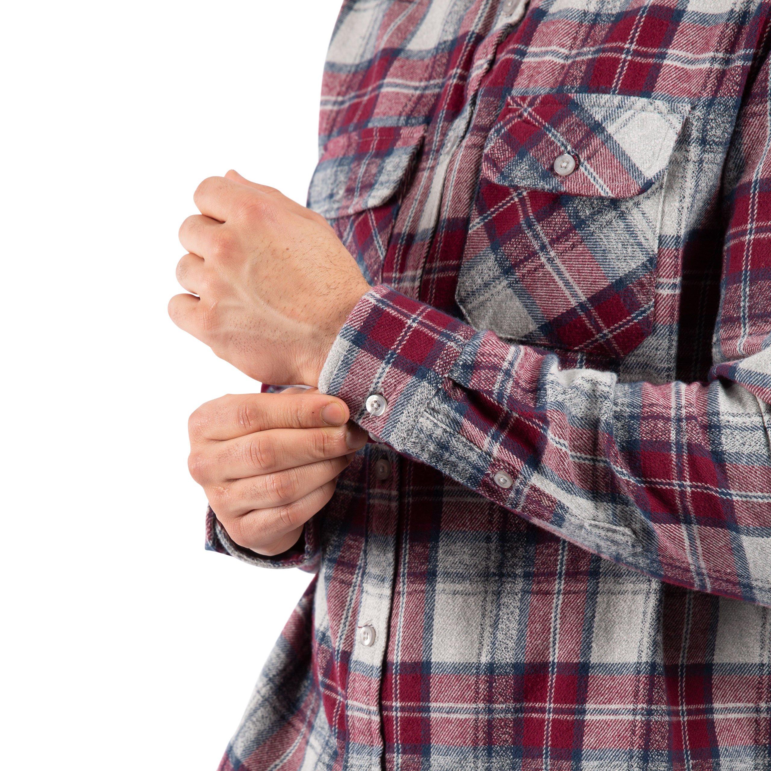 Raspberry - Trespass - Men's Wrothamton Long Sleeve Shirt - 6