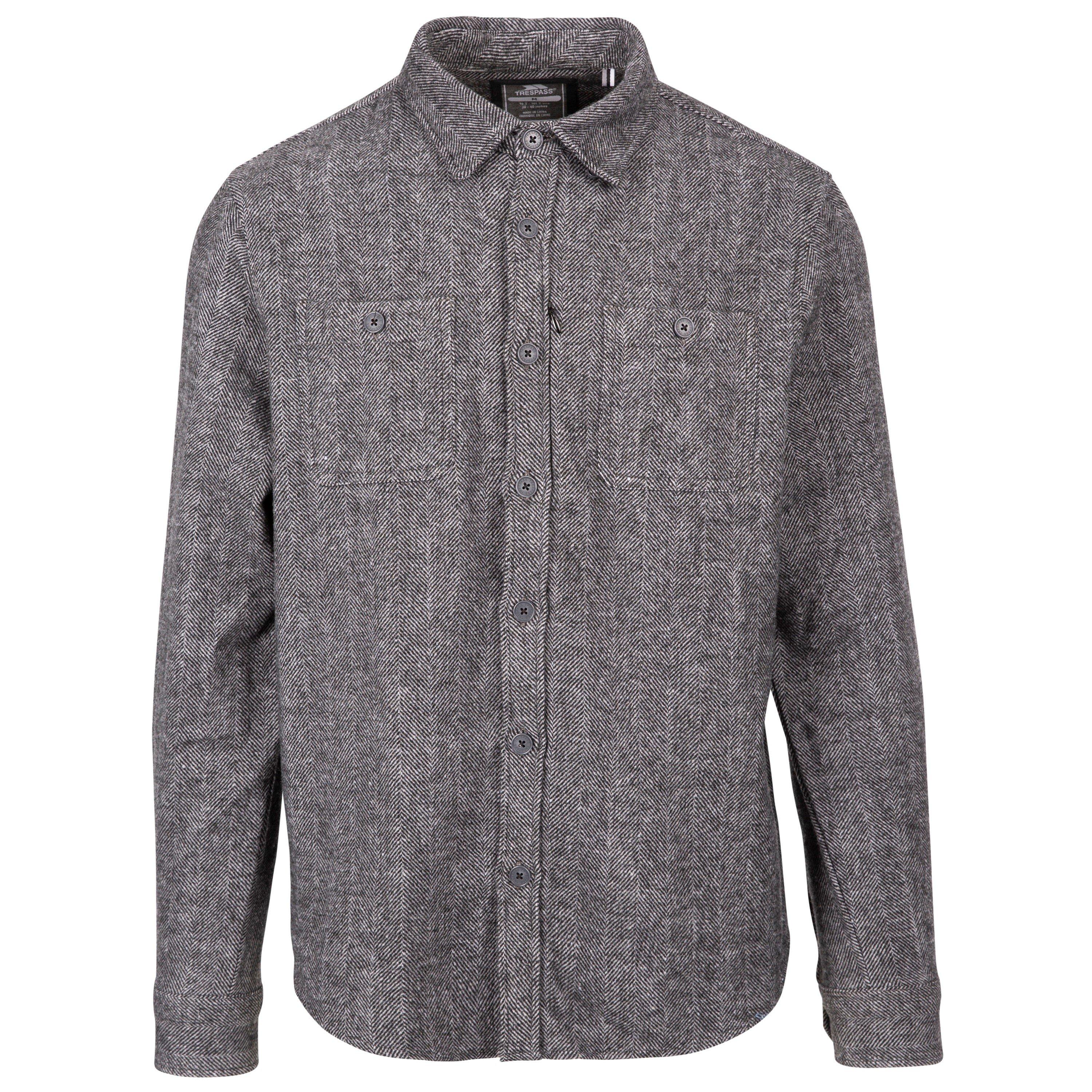 Grey - Trespass - Men's Long Sleeve Button Up Shirt