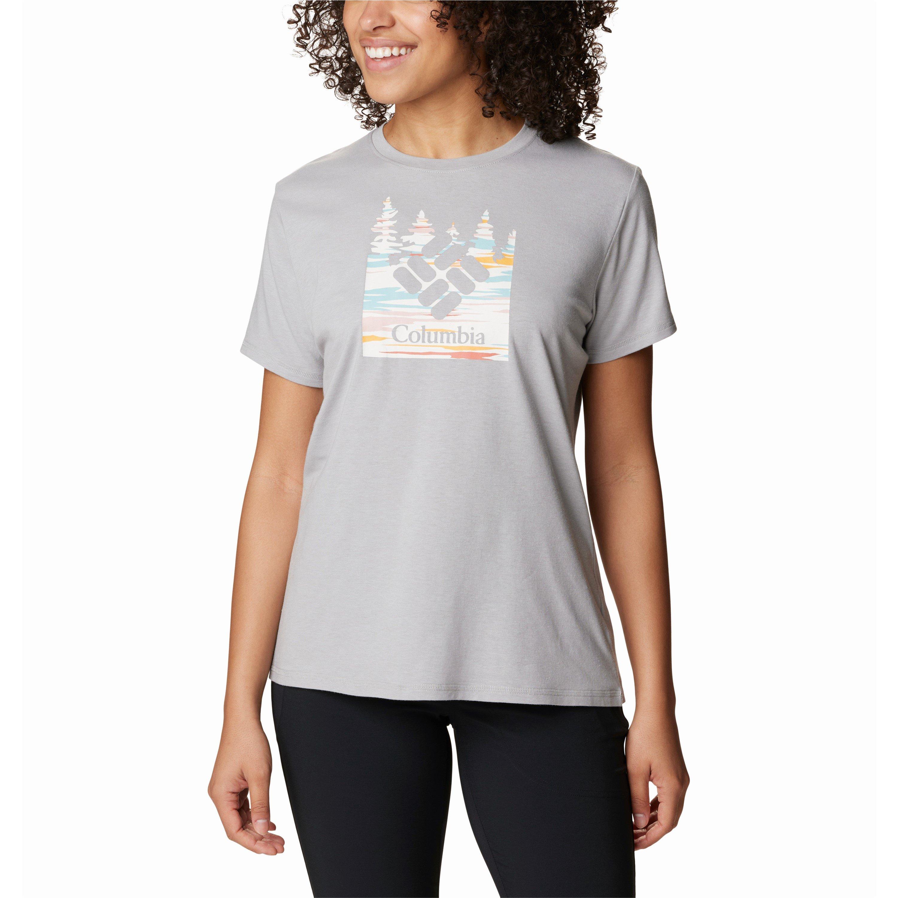 Grey H/Skyscape - Columbia - Women's Sun Trek™ Technical Graphic T-Shirt - 1