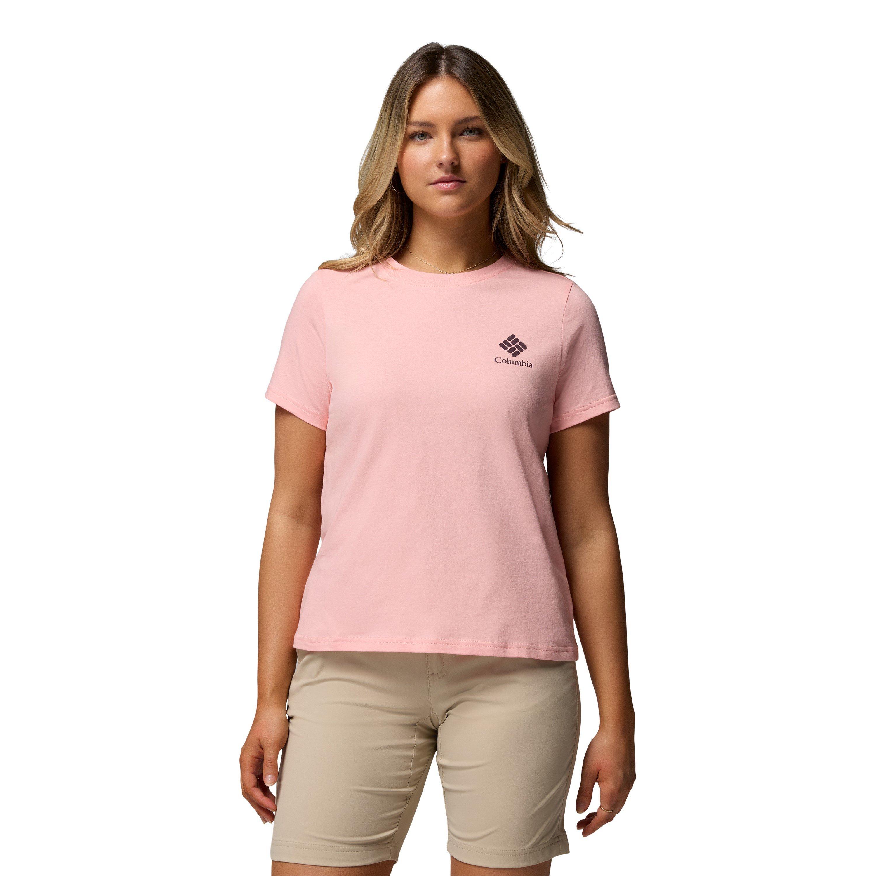 Columbia Women's Rolling Bend™ Graphic Short Sleeve T - Pink - 14 (L)