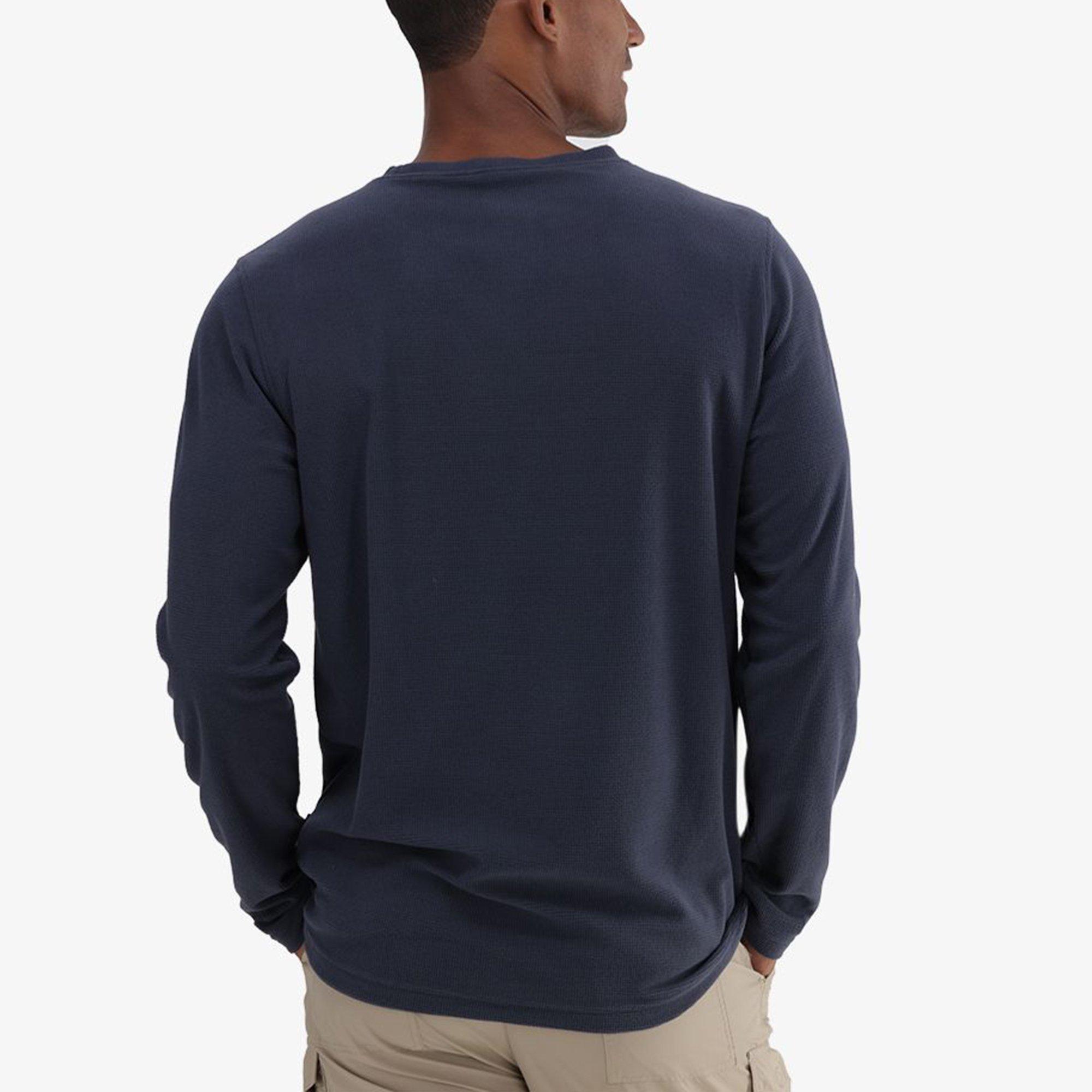 Blue Night - Hi Tec - Men's Tech Fleece Long Sleeve Shirt - 2