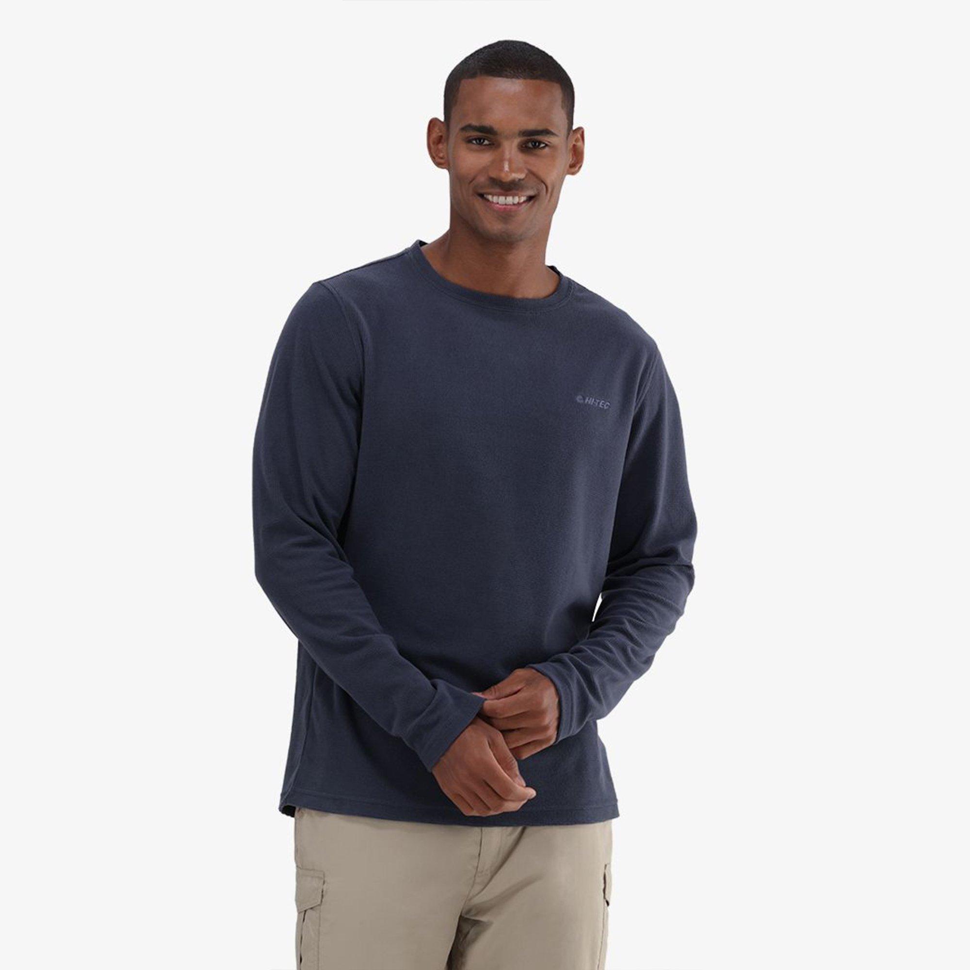 Blue Night - Hi Tec - Men's Tech Fleece Long Sleeve Shirt - 3
