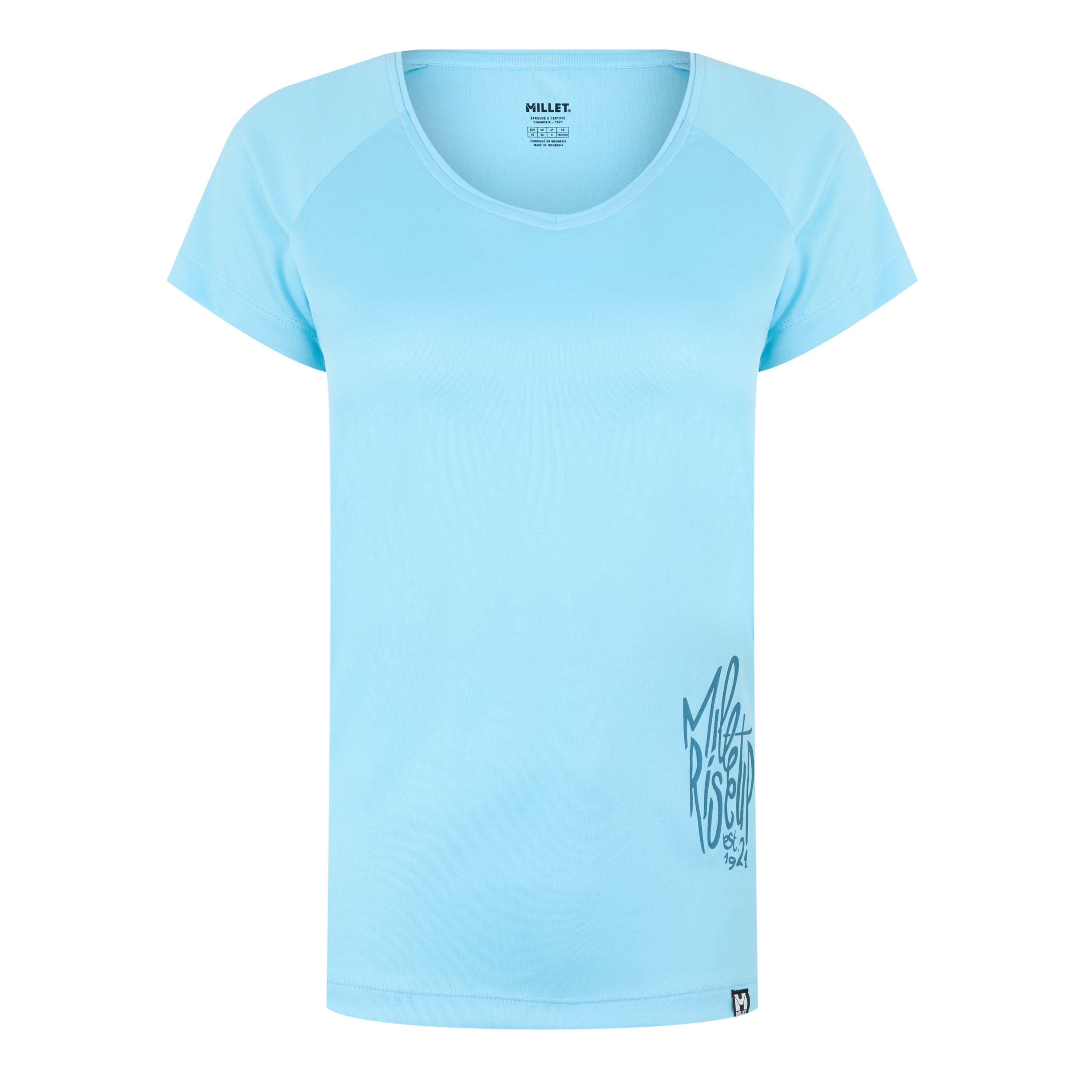 Blå - Millet - Women's Trekker Short-Sleeve Performance T-Shirt - 1