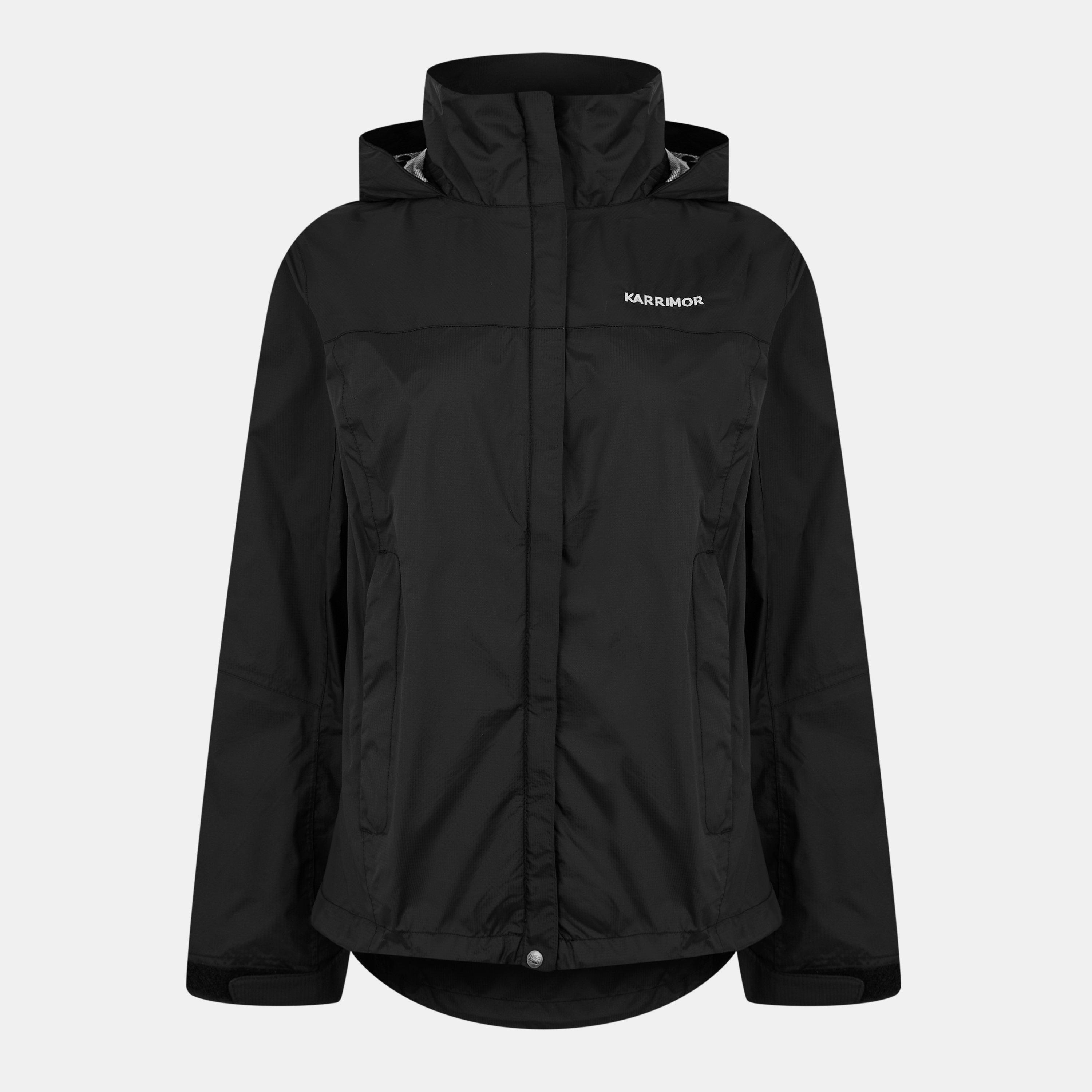 Nero - Karrimor - Women's KARRIMOR Eco Lightweight Packable Long Sleeve Hooded Waterproof Jacket - 1