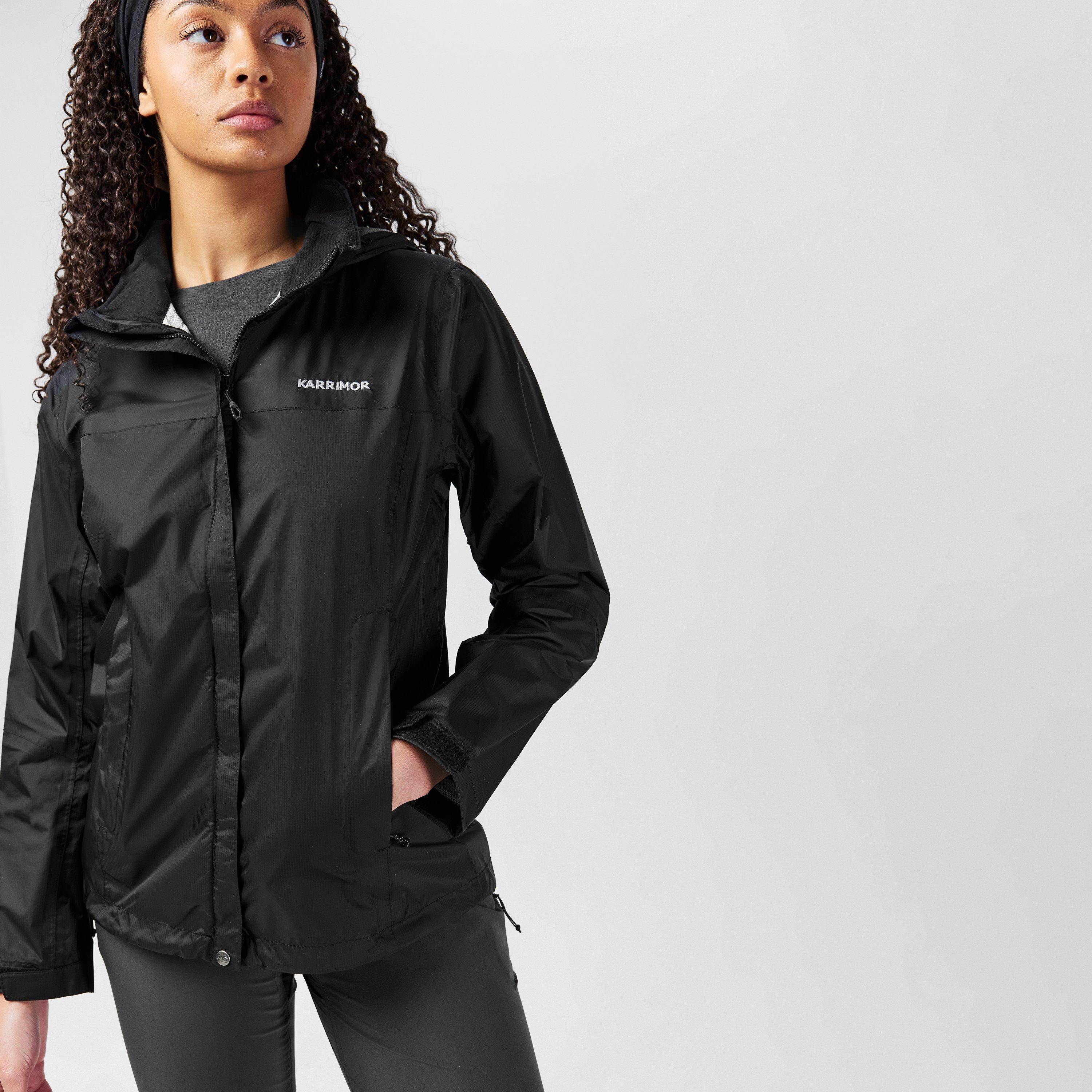 Noir - Karrimor - KARRIMOR Eco Lightweight Packable Long Sleeve Hooded Waterproof Jacket - 5