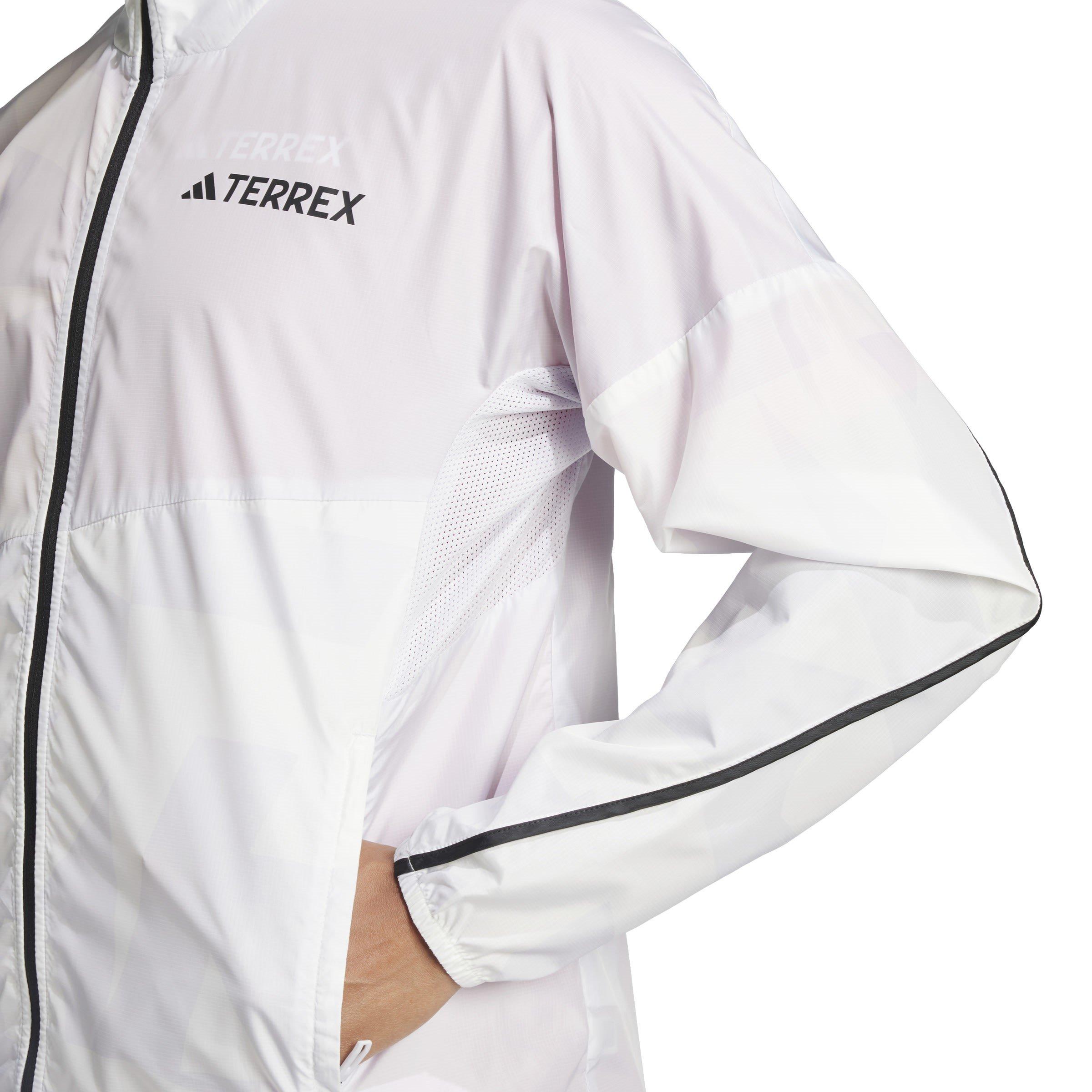 Dash Grey/White - adidas - Terrex Multi Printed Wind Jackets Womens - 5