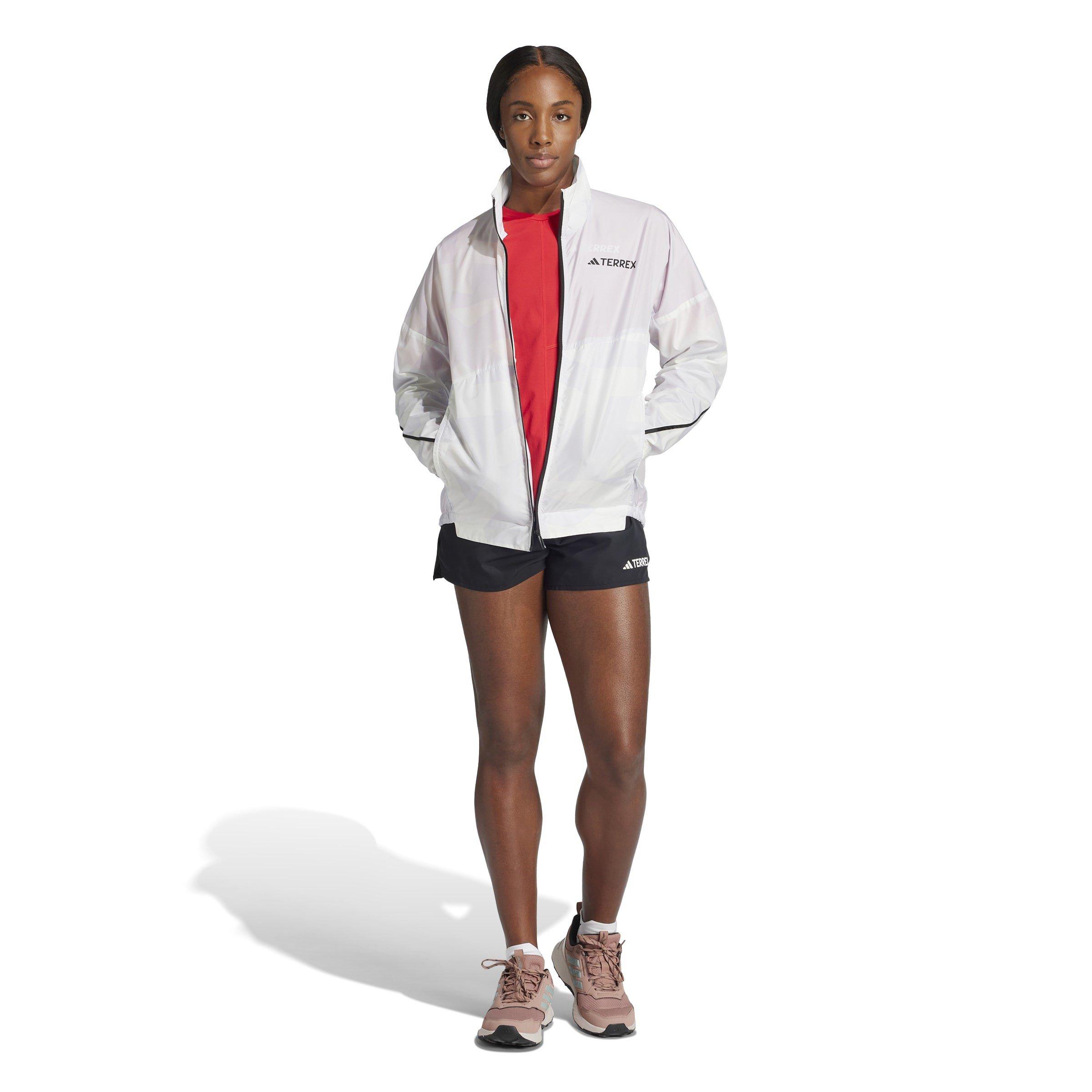 Dash Grey/White - adidas - Terrex Multi Printed Wind Jackets Womens - 7