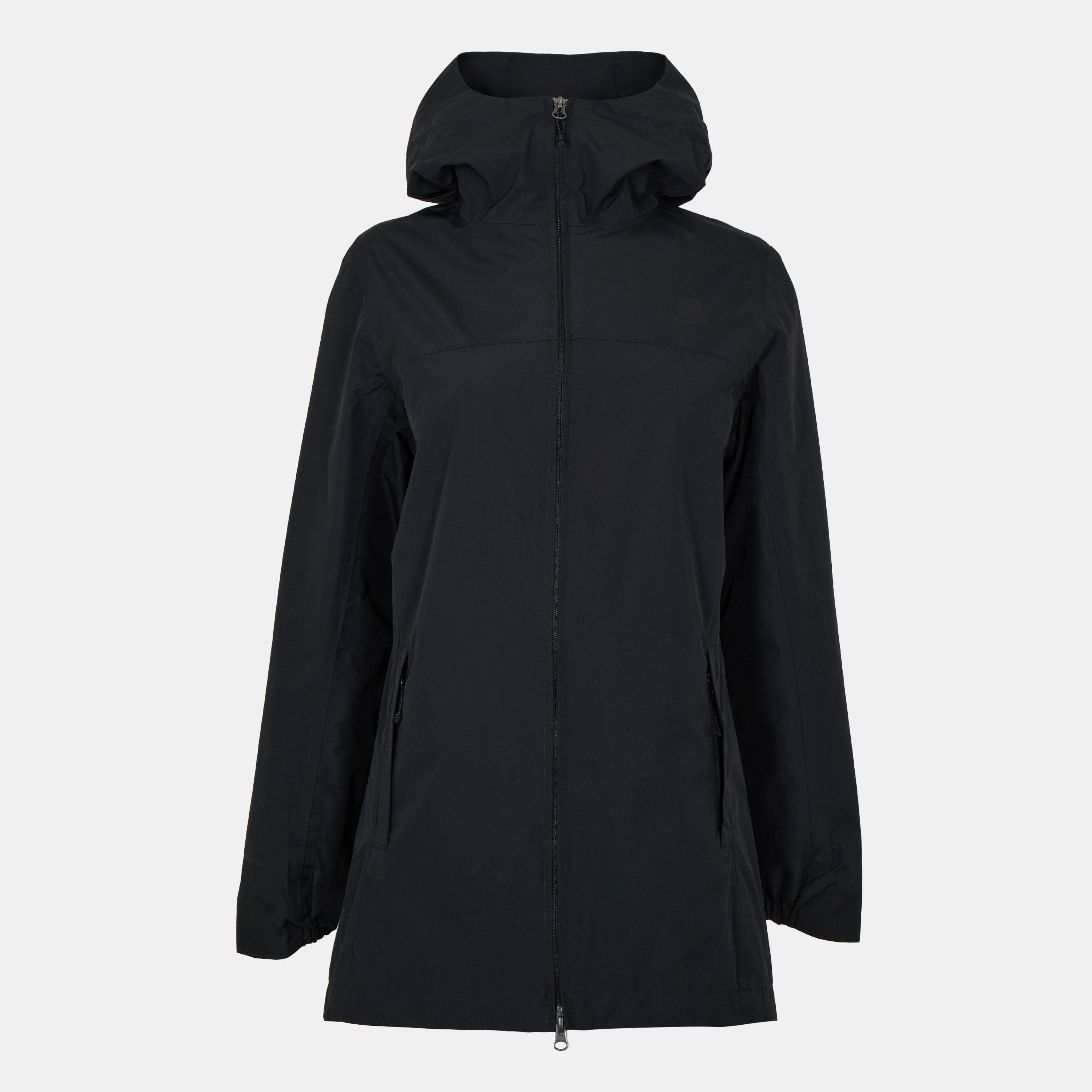 Zwart - Karrimor - Women's Orbit Hooded Long Sleeve Oversized Fit Waterproof Jacket - 1