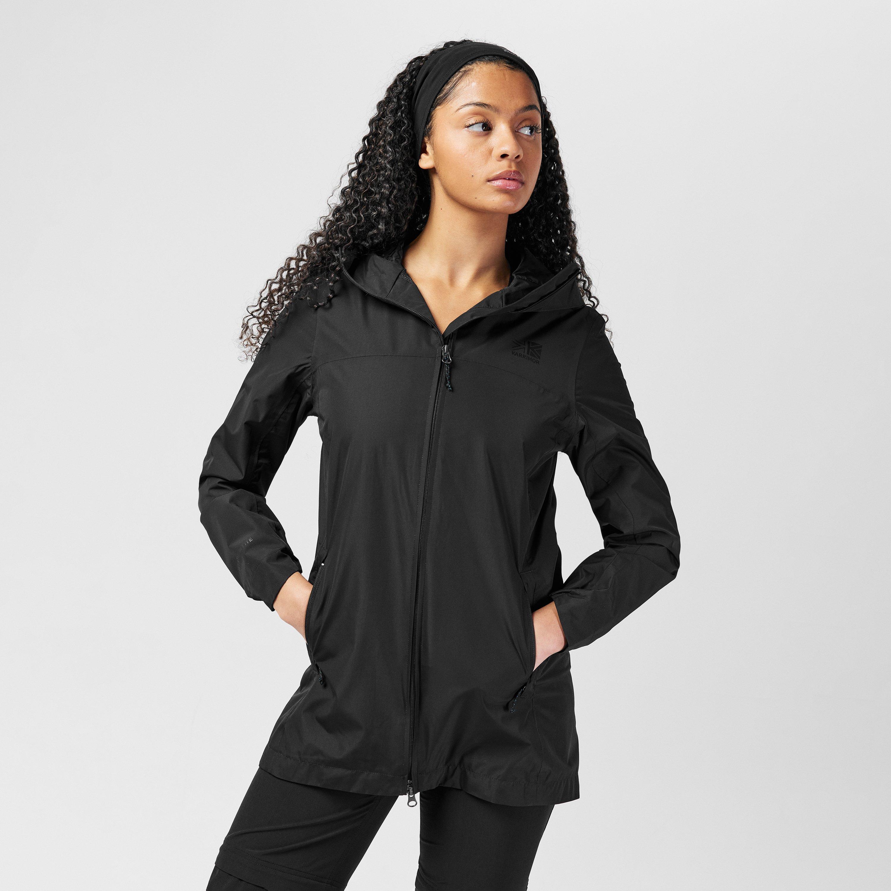 Zwart - Karrimor - Women's Orbit Hooded Long Sleeve Oversized Fit Waterproof Jacket - 3