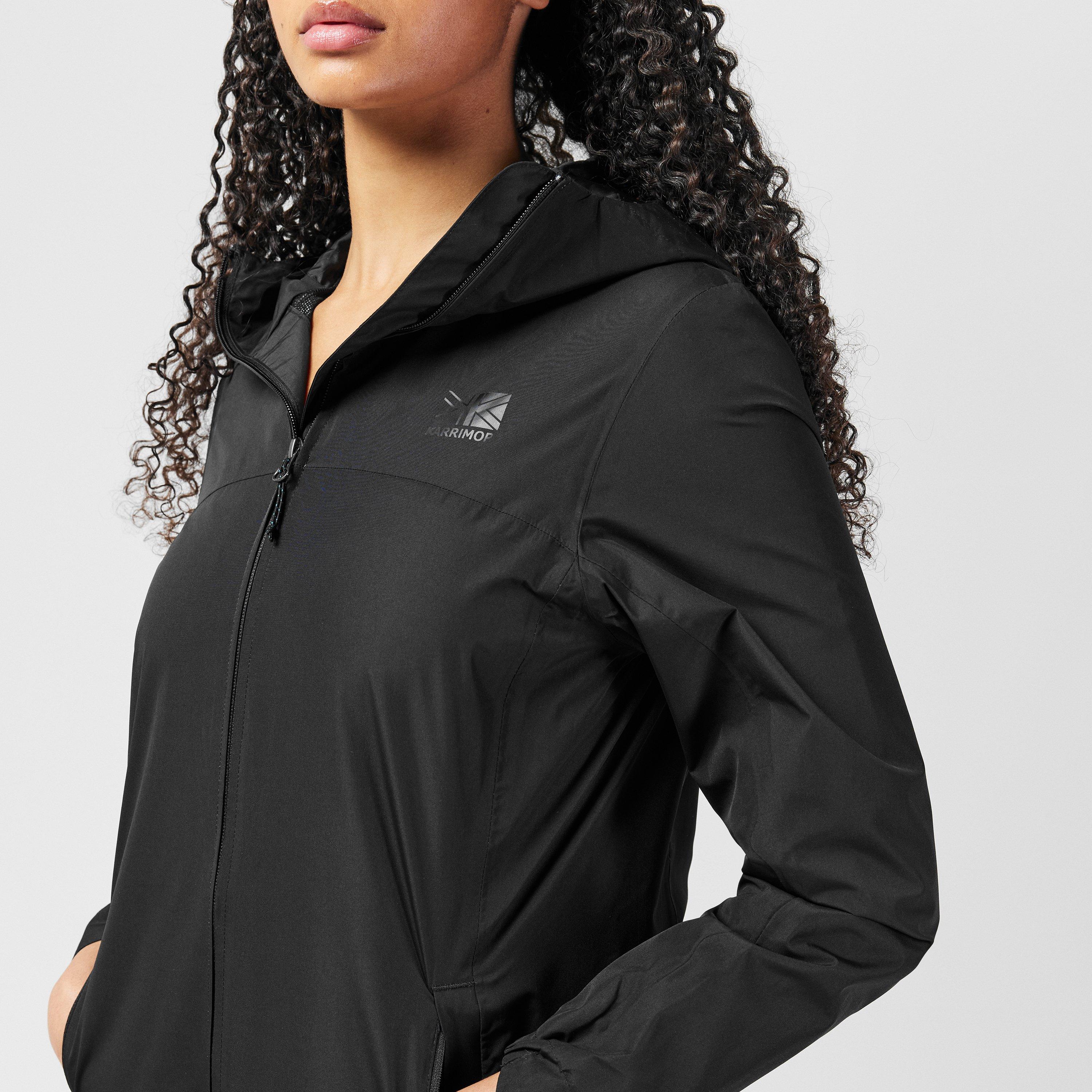 Zwart - Karrimor - Women's Orbit Hooded Long Sleeve Oversized Fit Waterproof Jacket - 6