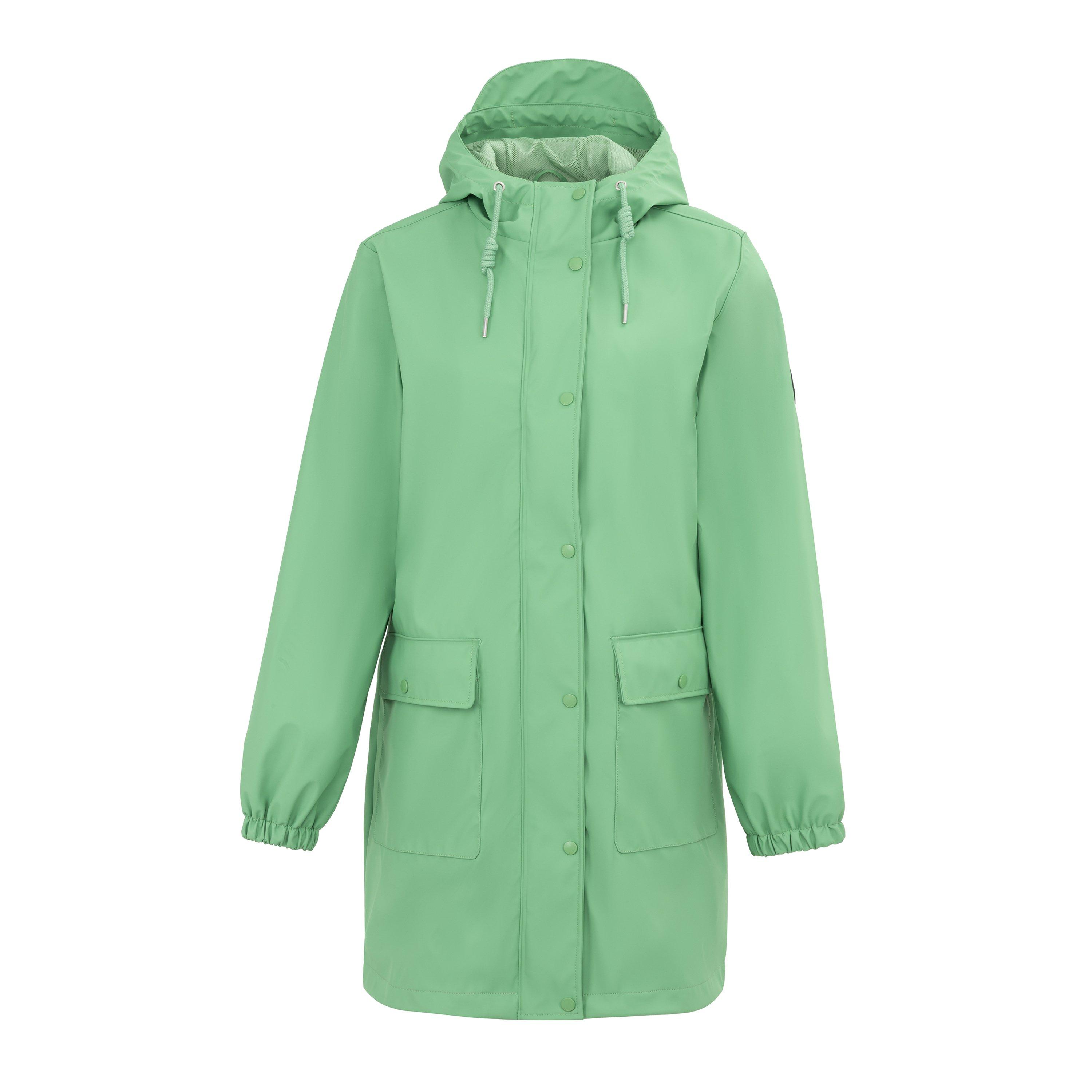 Moss Green - Gelert - Women's Coast Reversible Long Sleeve Waterproof Jacket - 1