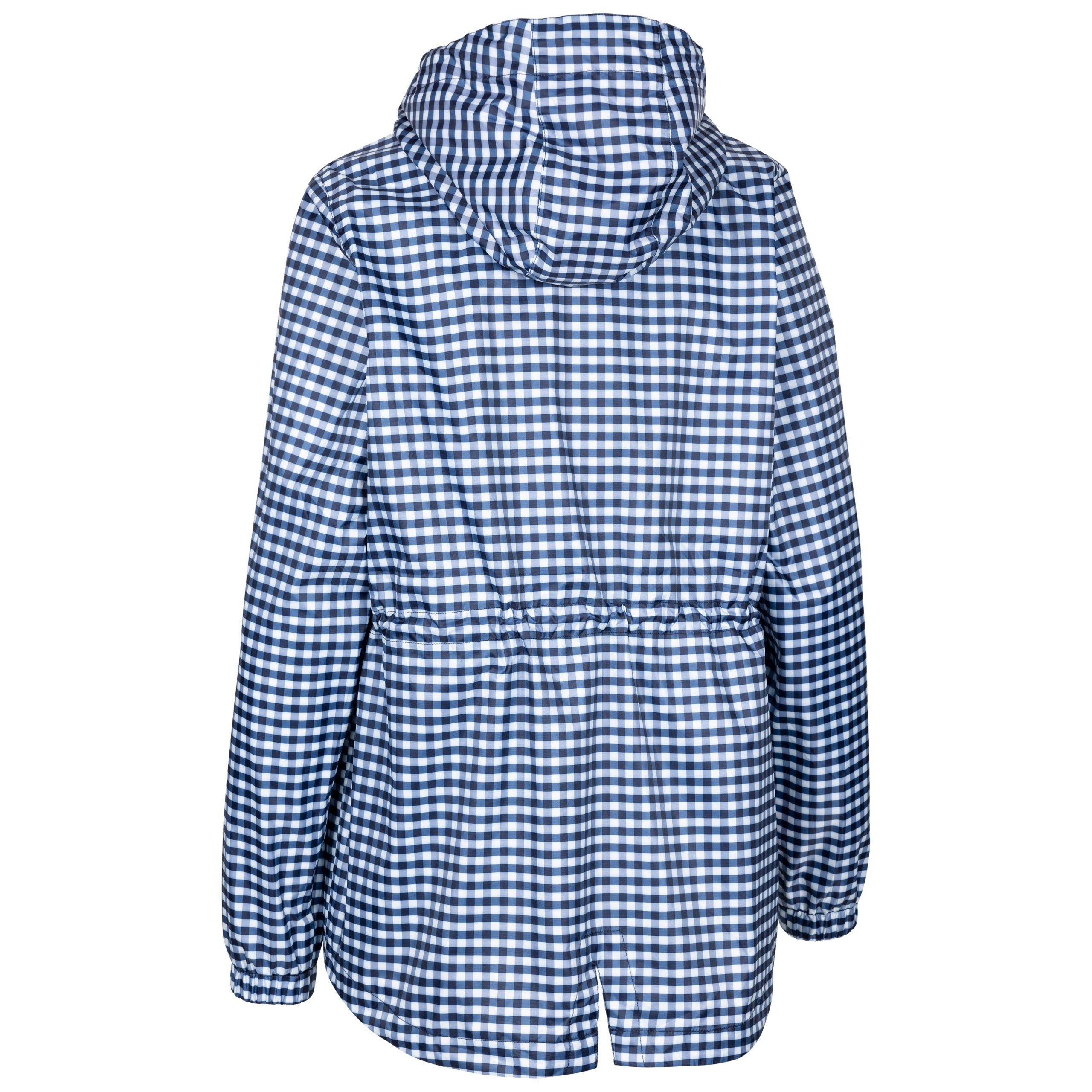 Navy Gingham - Trespass - Niggle Sealed Seams Lightweight Waterproof Jacket - 4