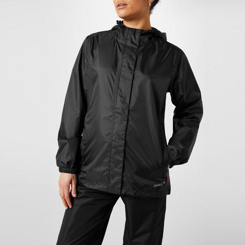 Black - Gelert - Packaway Waterproof Jacket Ladies - 4