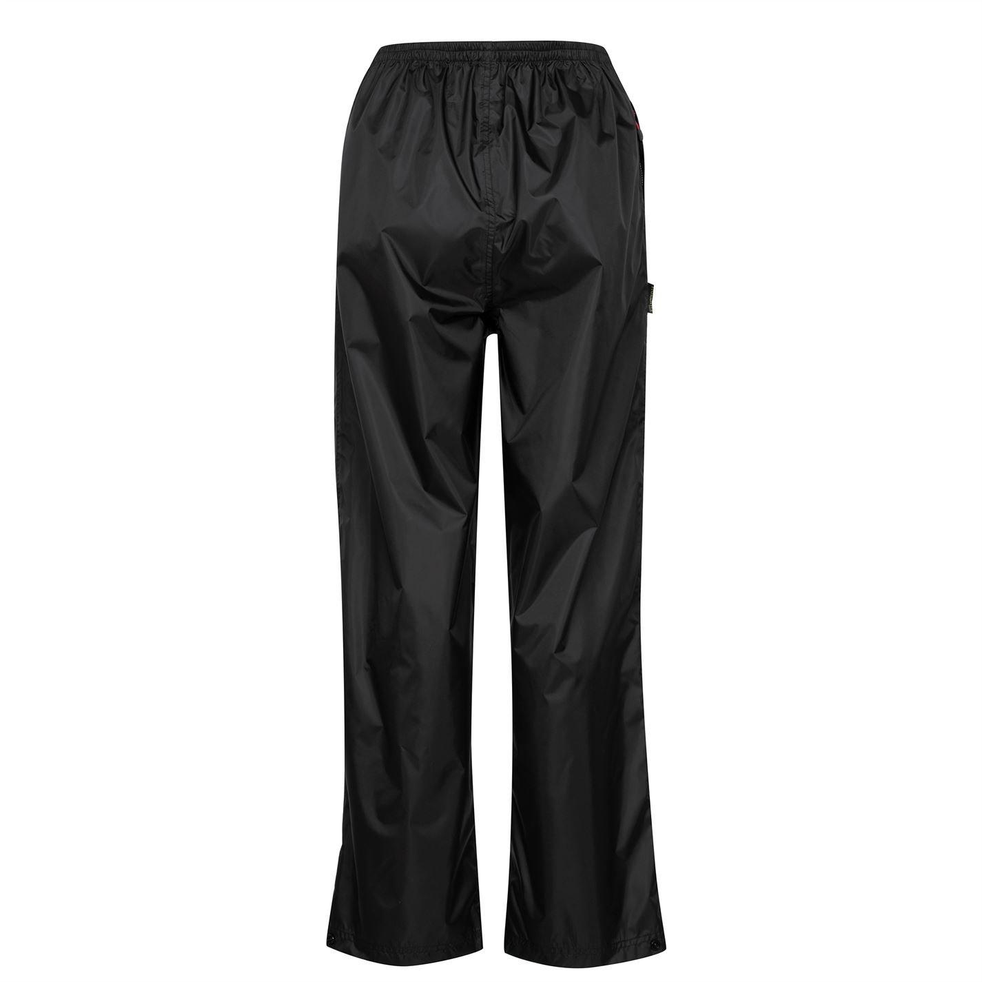 Black - Gelert - Packaway Waterproof Trousers Womens - 6